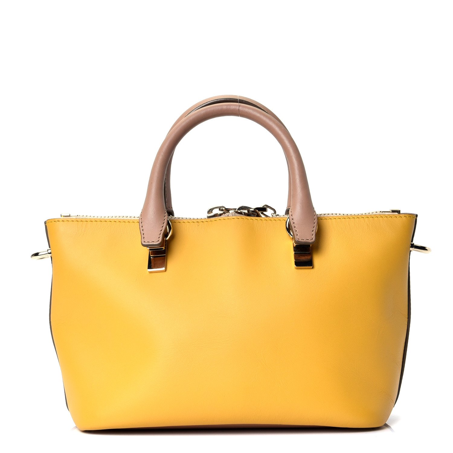Chloe Smooth Calfskin Small Baylee Tote Desert Island Sunray
