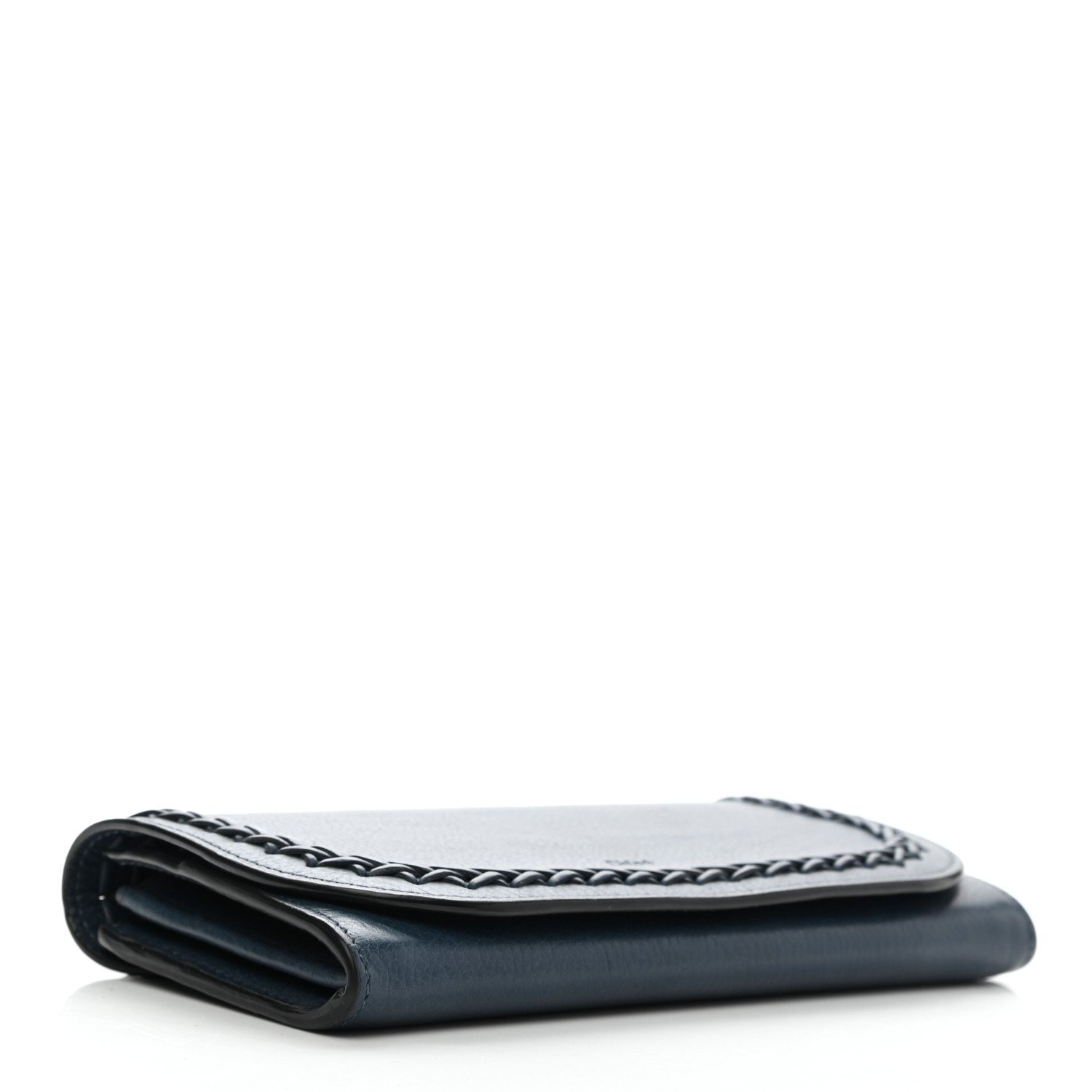 Chloe Calfskin Hudson Long Wallet Navy Blue — view 3