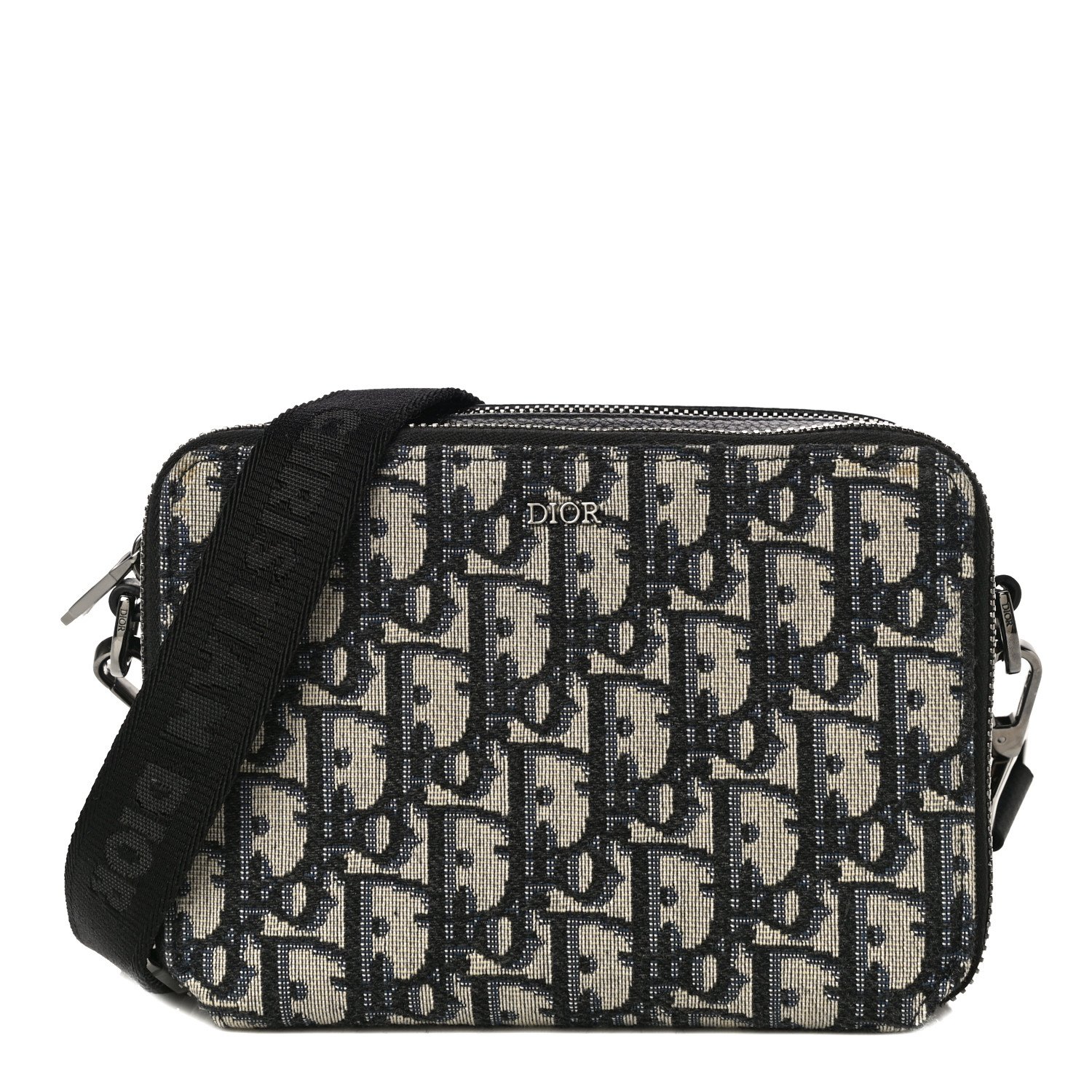 Christian Dior Oblique Pouch Navy Blue — view 2