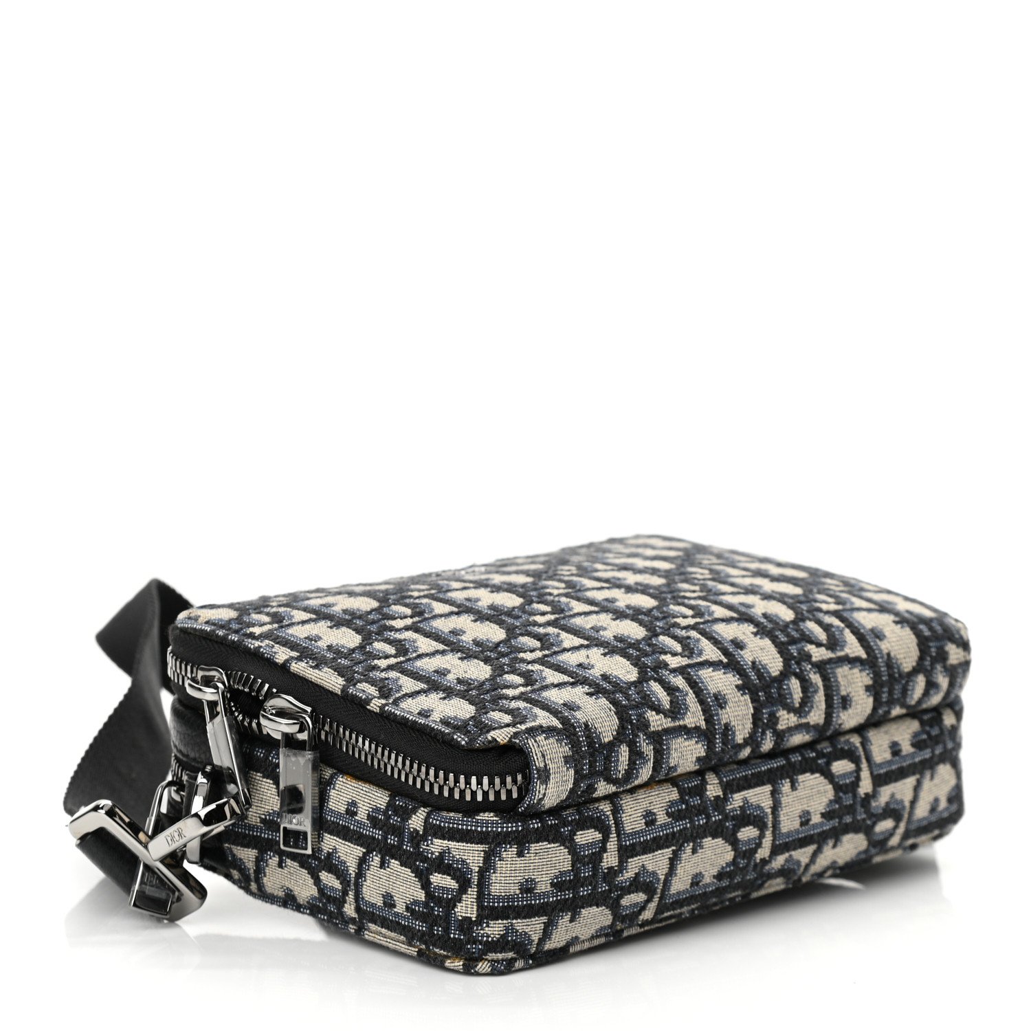 Christian Dior Oblique Pouch Navy Blue — view 3