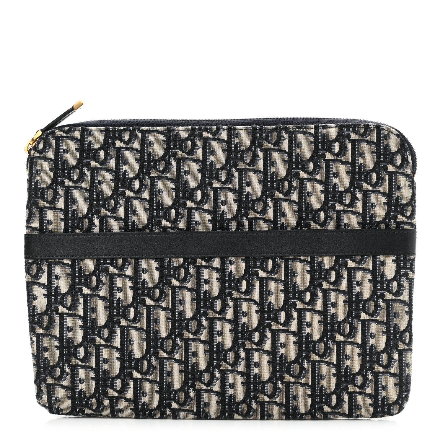 Christian Dior Oblique Pouch Clutch Blue