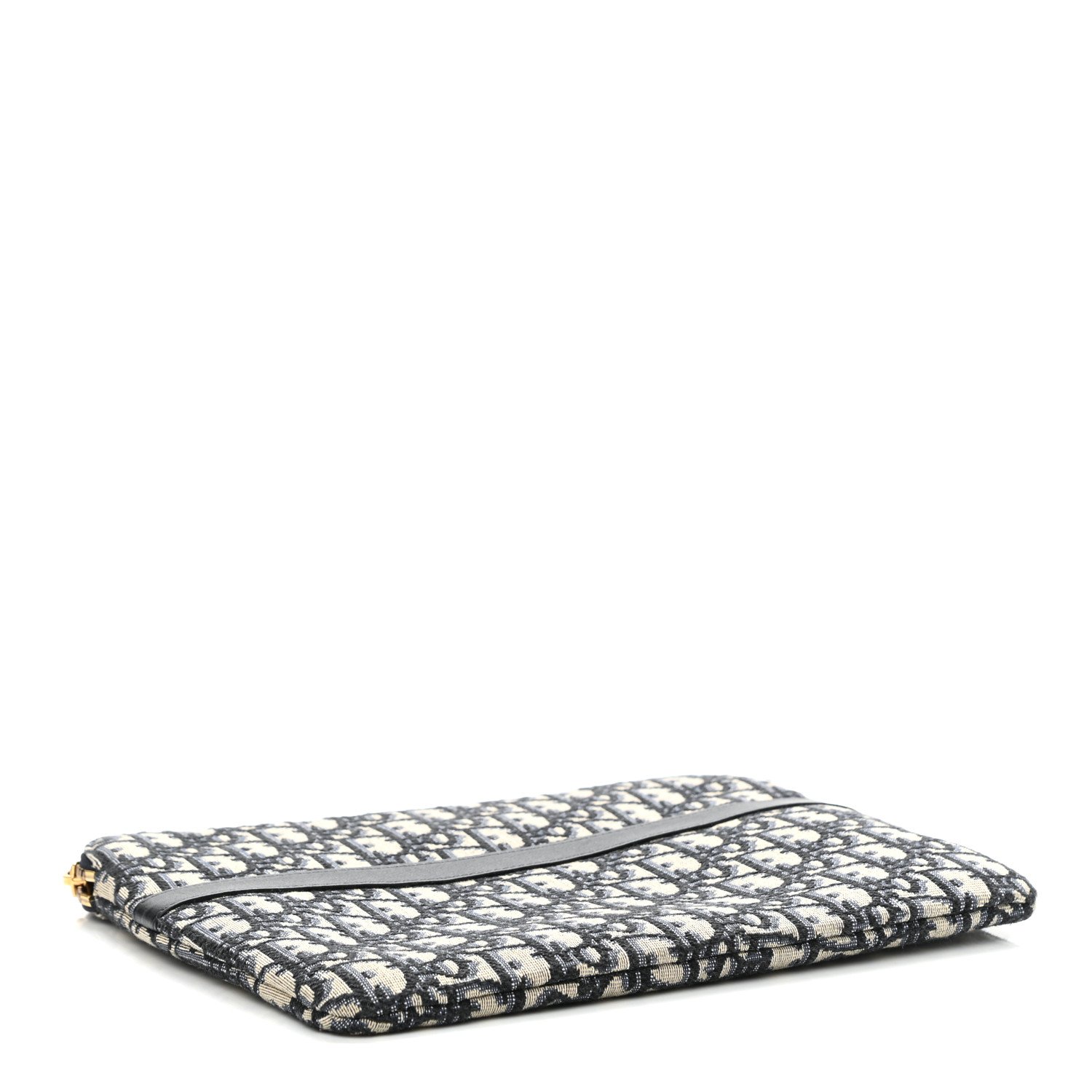 Christian Dior Oblique Pouch Clutch Blue — view 4