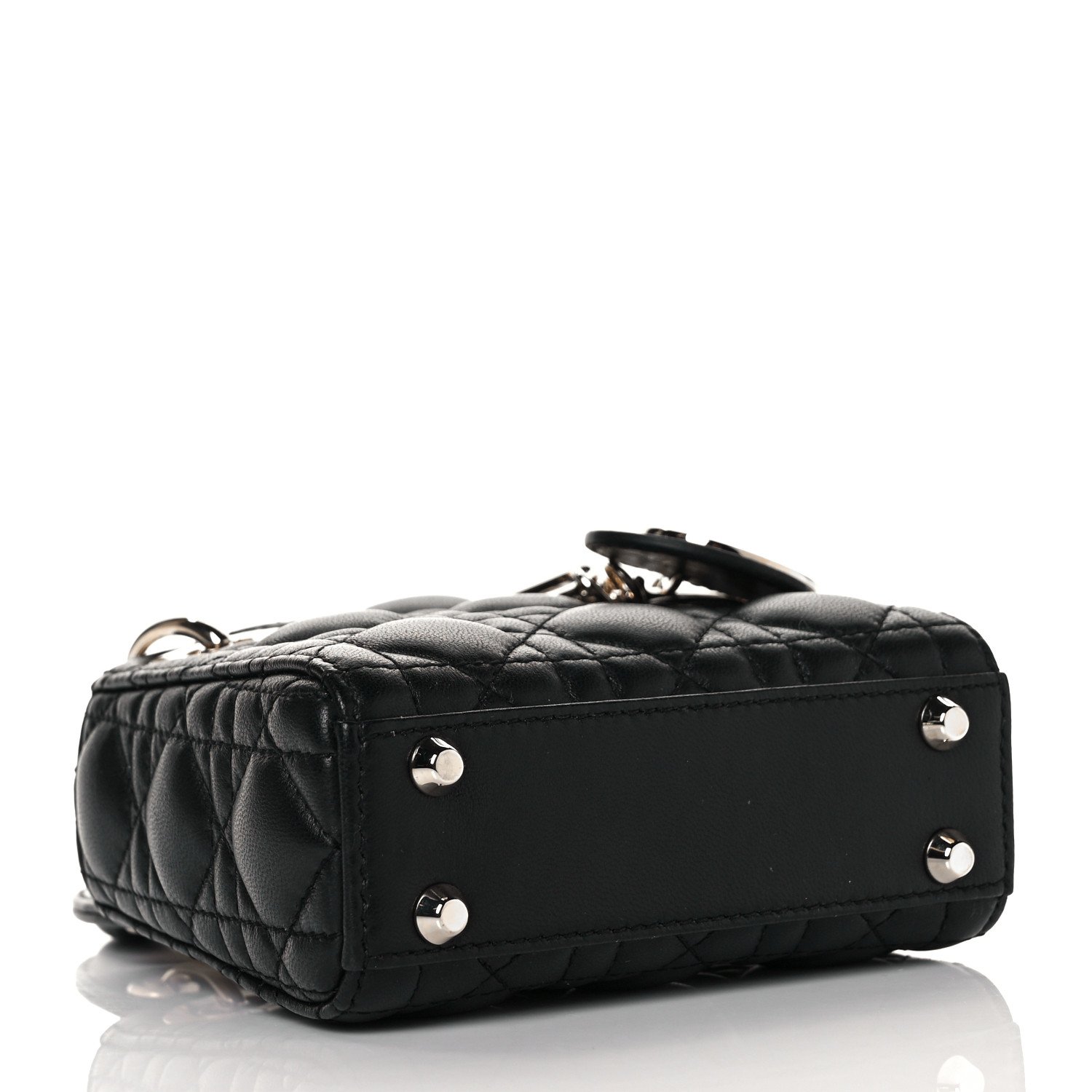 Christian Dior Lambskin Cannage Micro Lady Dior Black — view 2