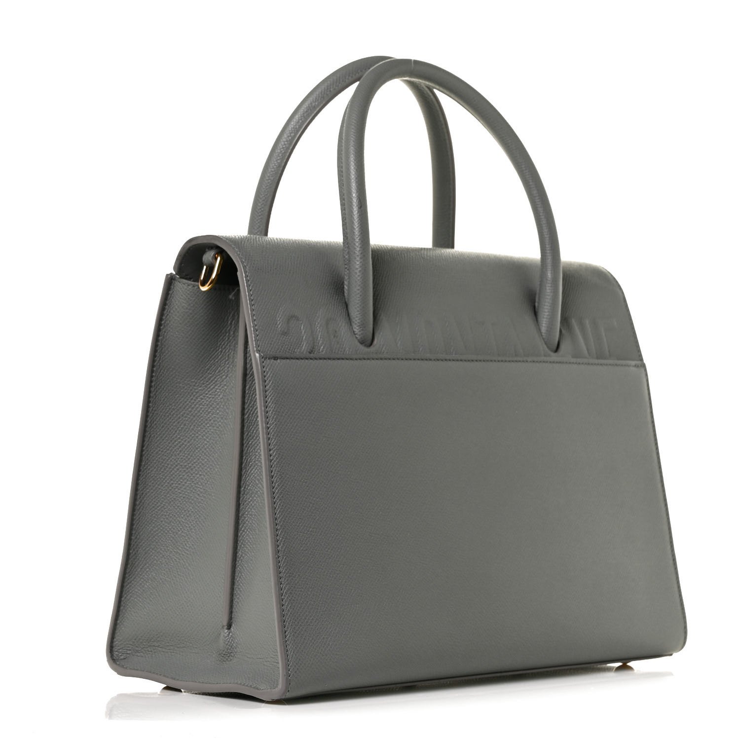 Christian Dior Grained Calfskin Large St. Honore Tote Grey — view 3