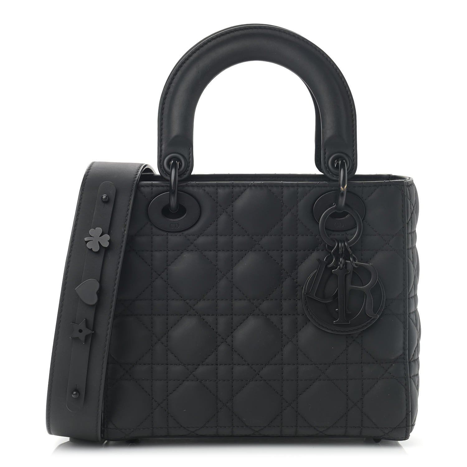 Christian Dior Ultra Matte Calfskin Cannage Small My ABCDior Lady Dior Black — view 2