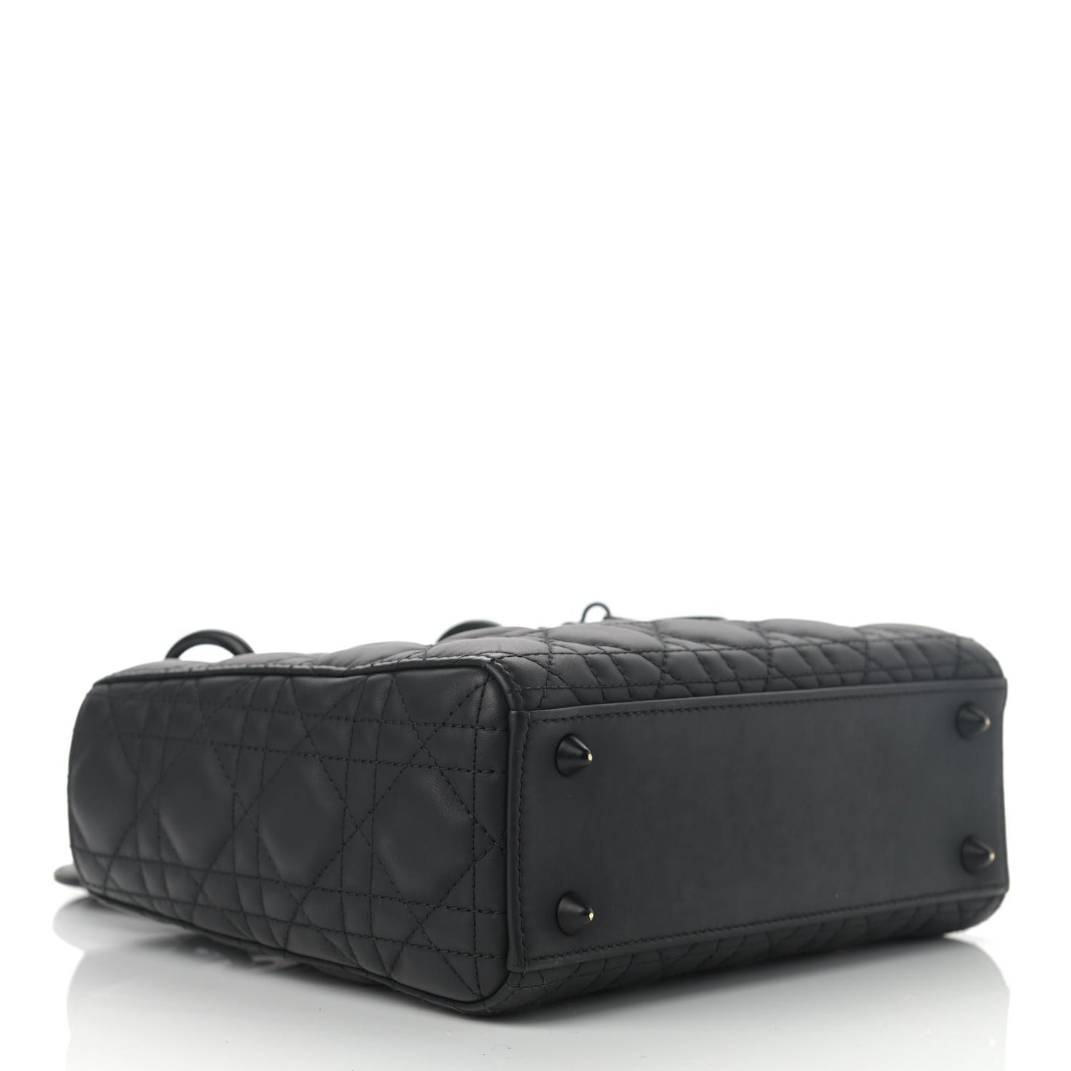 Christian Dior Ultra Matte Calfskin Cannage Small My ABCDior Lady Dior Black — view 5