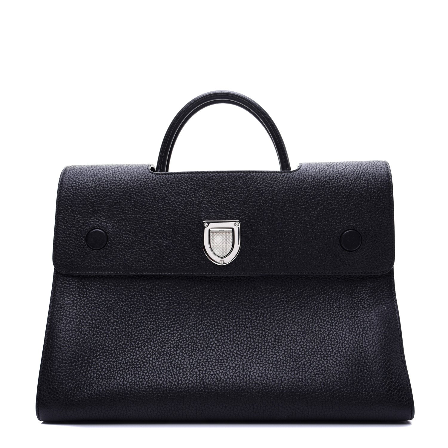 Christian Dior Grained Calfskin Large Diorever Flap Black