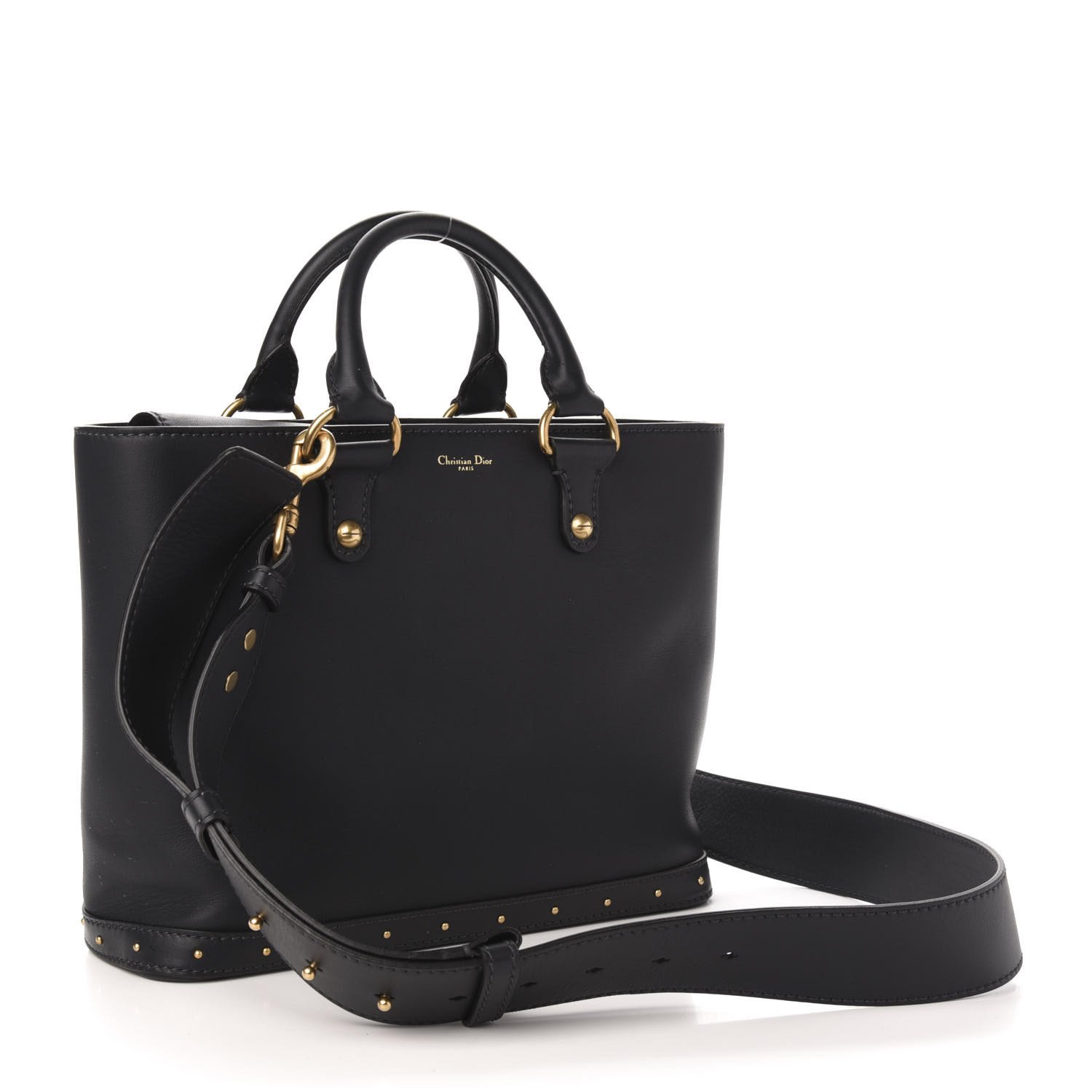 Christian Dior Smooth Calfskin Studded DiorAvenue Bag Navy — view 2