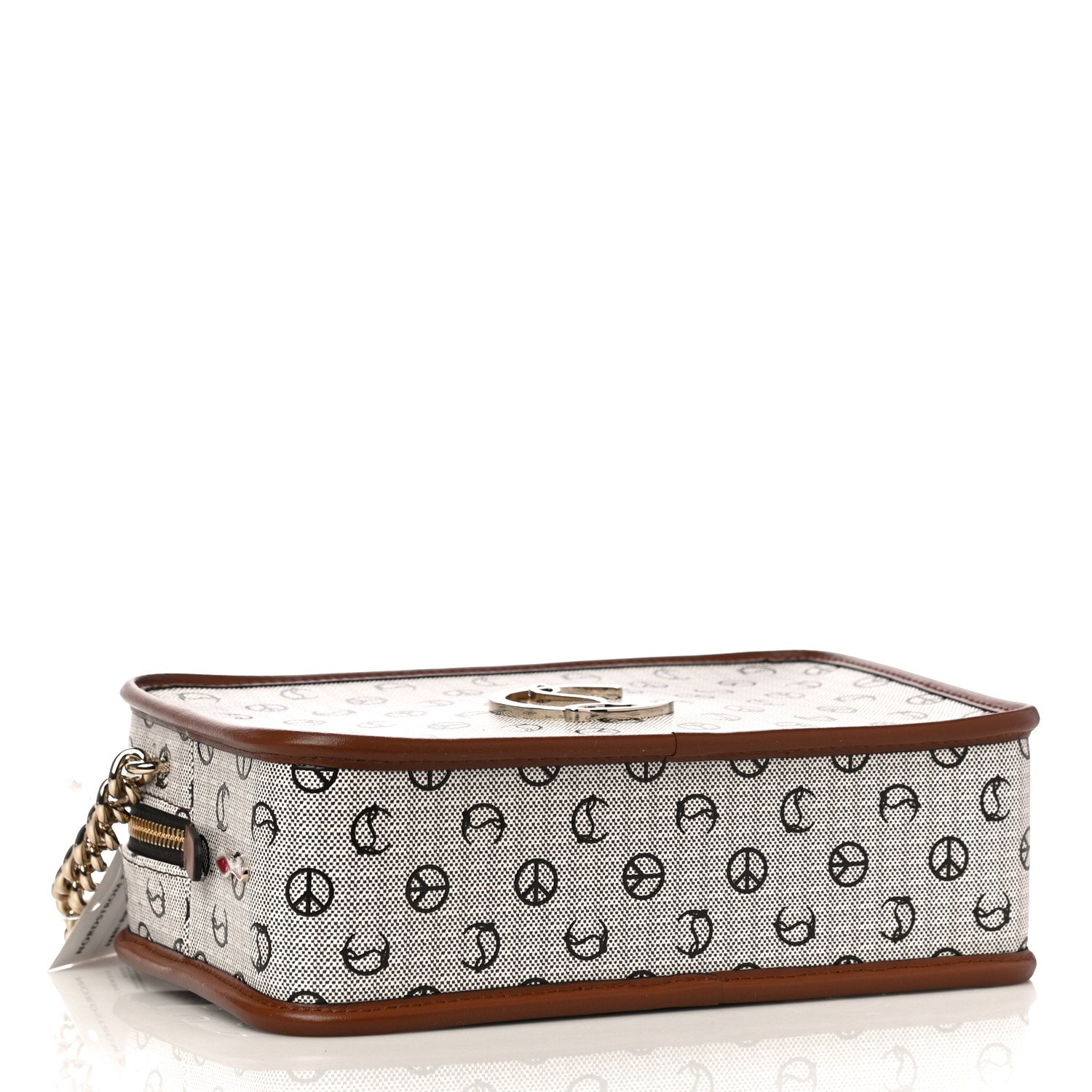 Christian Louboutin Radioloubi Peace Toile Shoulder Bag Cuoio — view 2