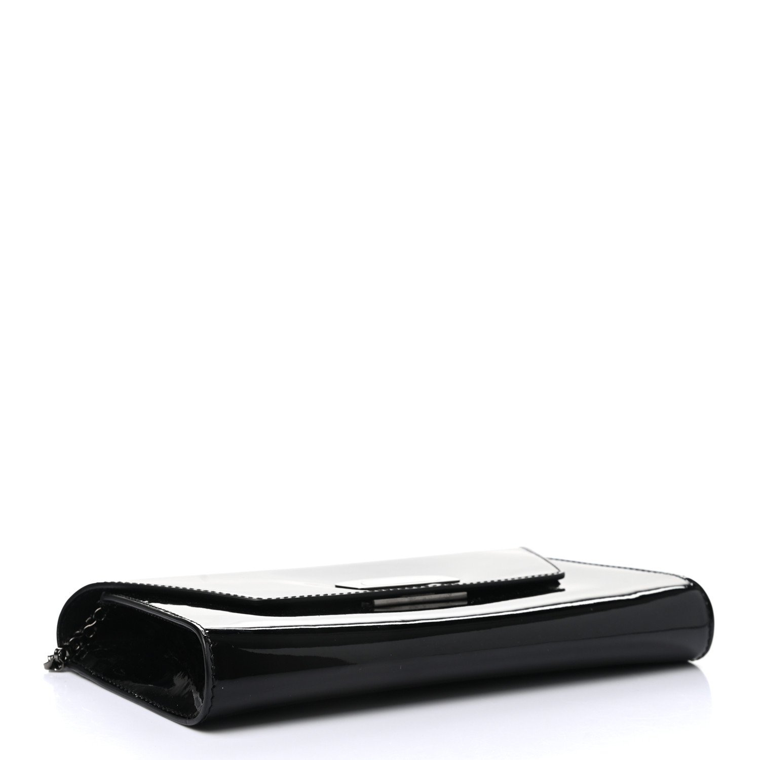 Christian Louboutin Patent Vero Dodat Clutch Black — view 3
