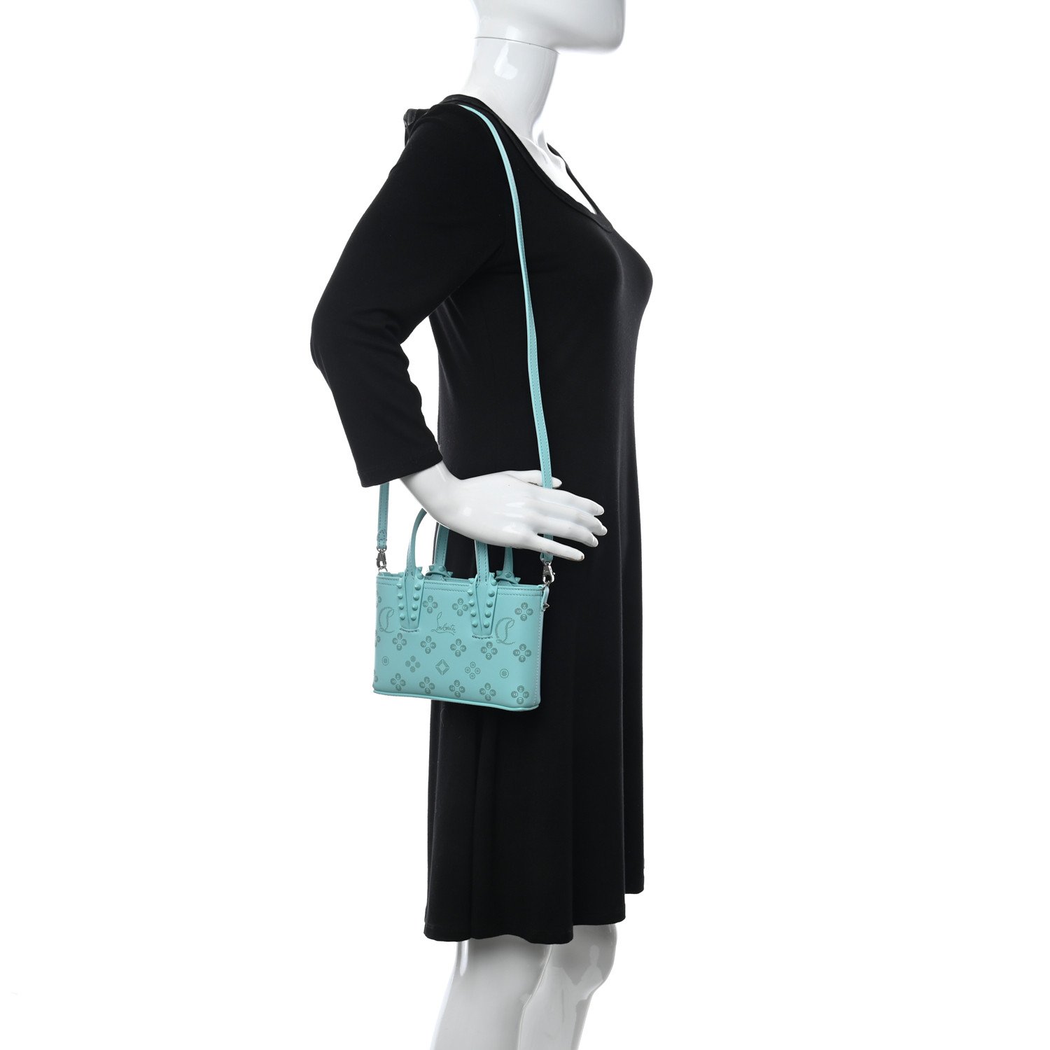 Christian Louboutin Calfskin Loubinthesky Nano Cabata Tote Bermuda — view 5