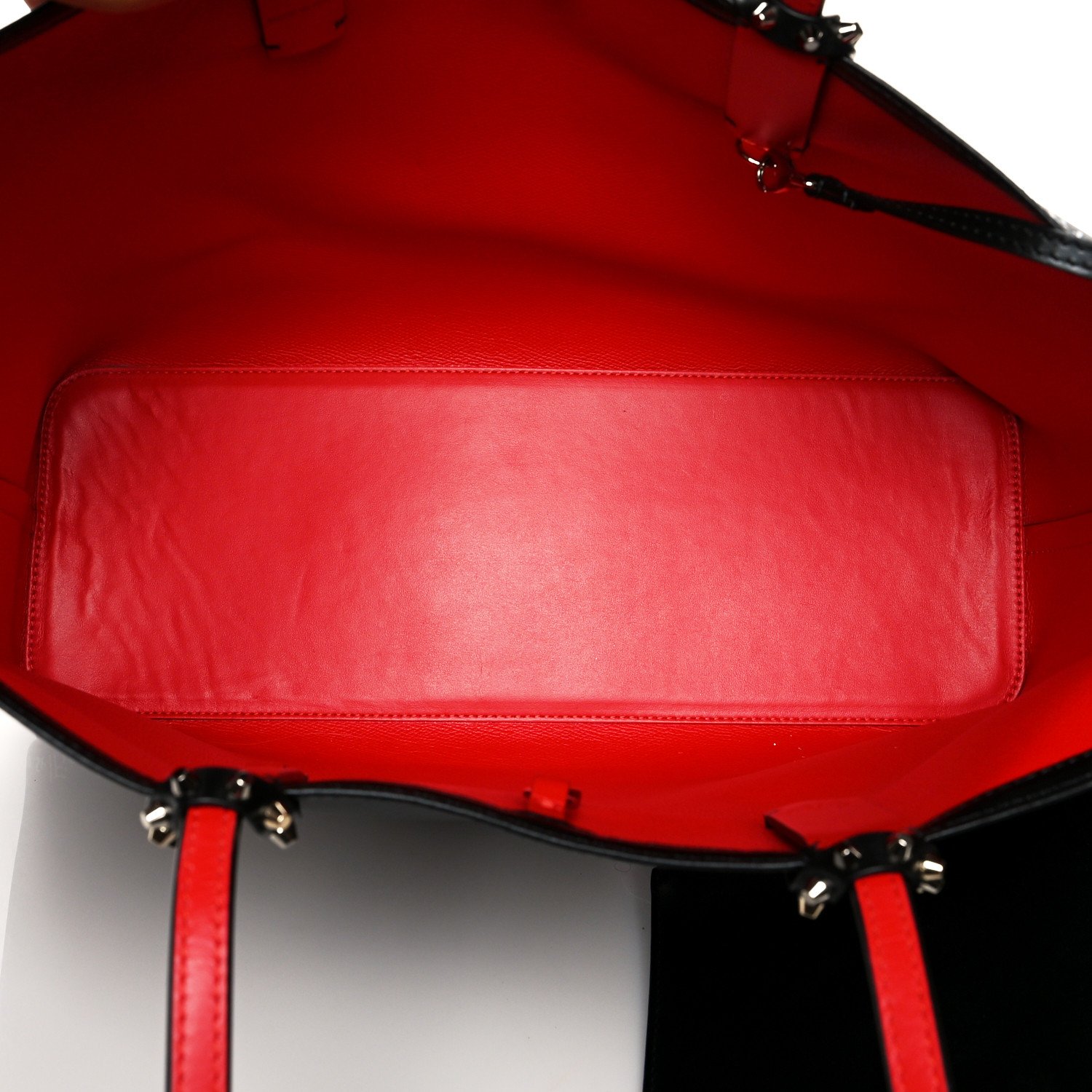 Christian Louboutin Calfskin Beautiful Red East West Cabata Tote Black Multicolor — view 4
