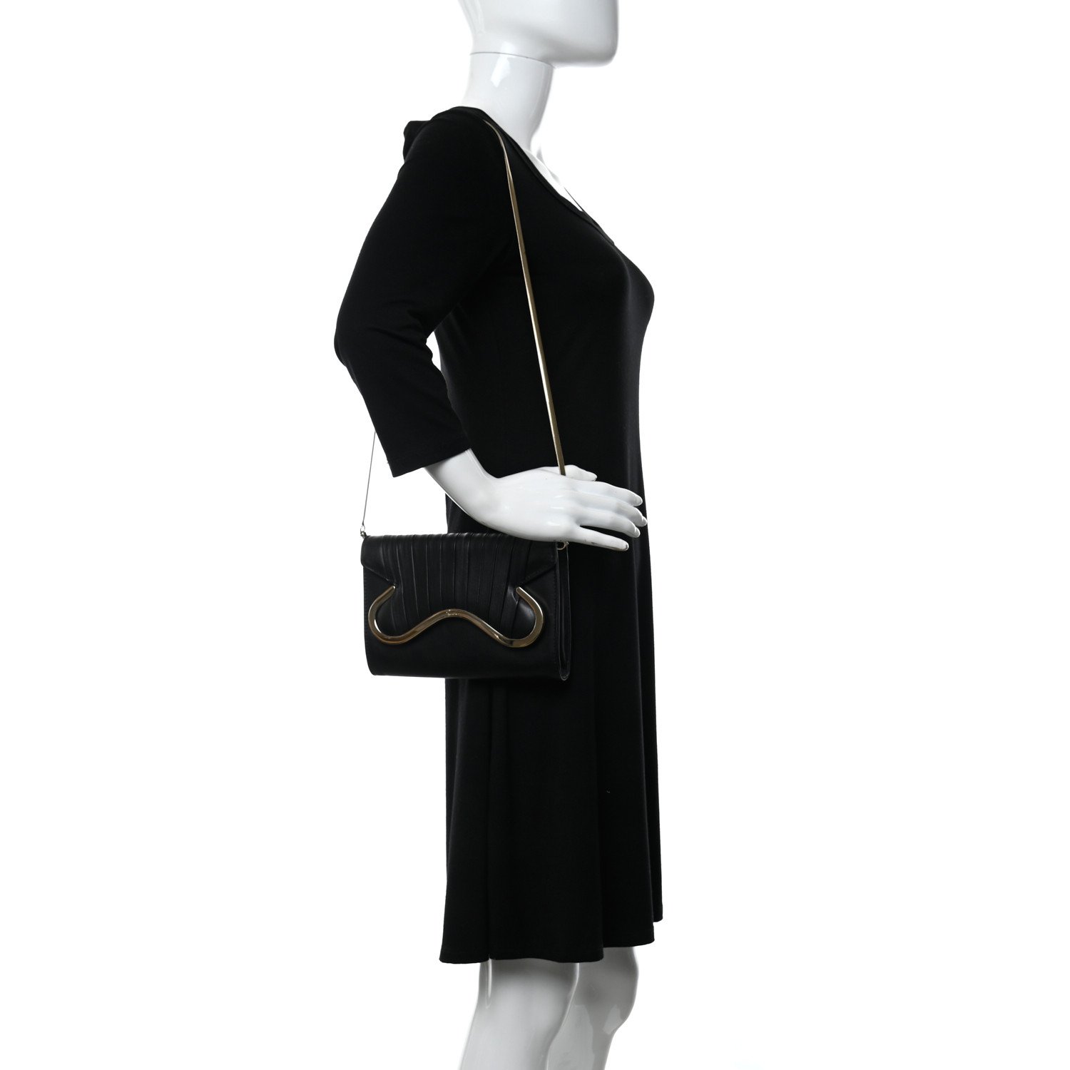 Christian Louboutin Calfskin Brooklin Clutch Black — view 5
