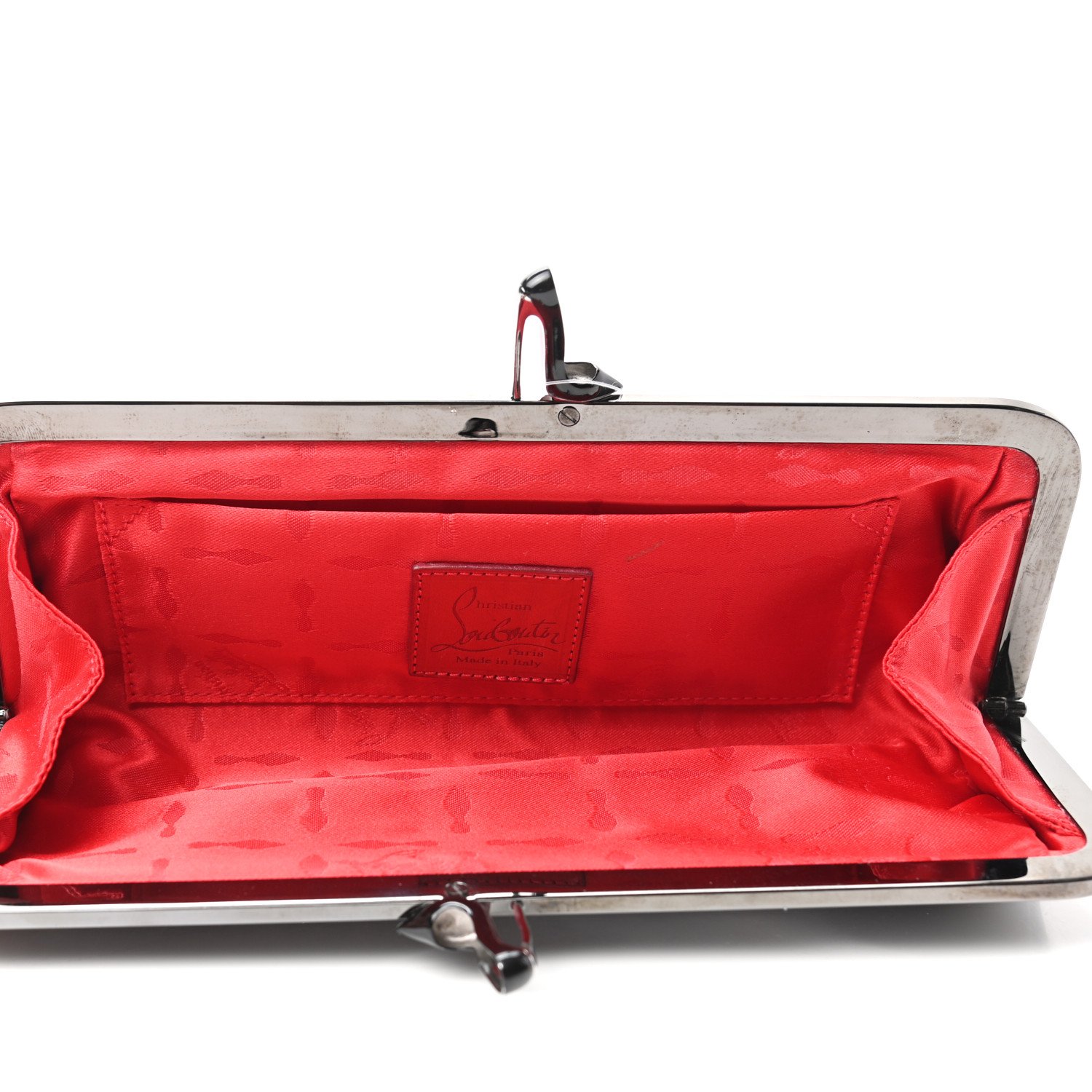 Christian Louboutin Patent Miss Loubi Clutch Brown — view 2