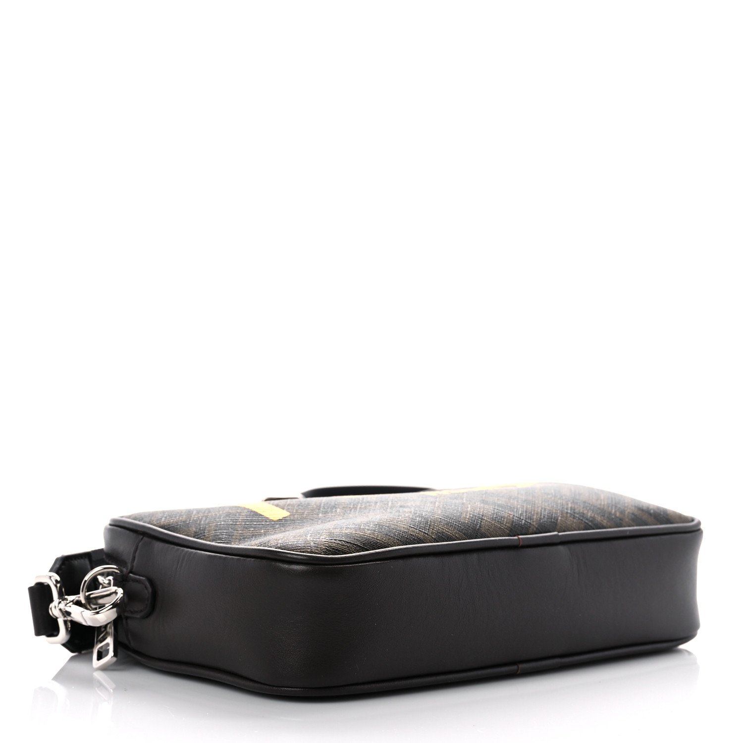 Fendi Glazed Fabric FF 1974 Roma Medium Camera Case Tobacco Sunflower — view 4