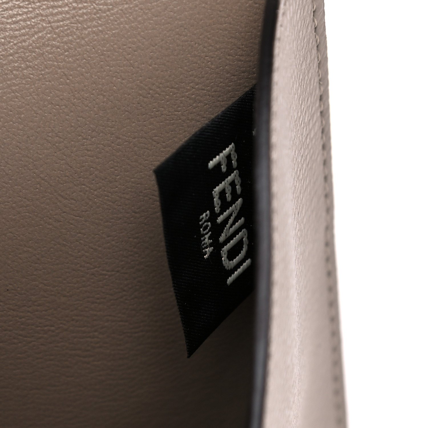 Fendi Calfskin F is Fendi Medium Flat Envelope Pouch Tortora — view 4