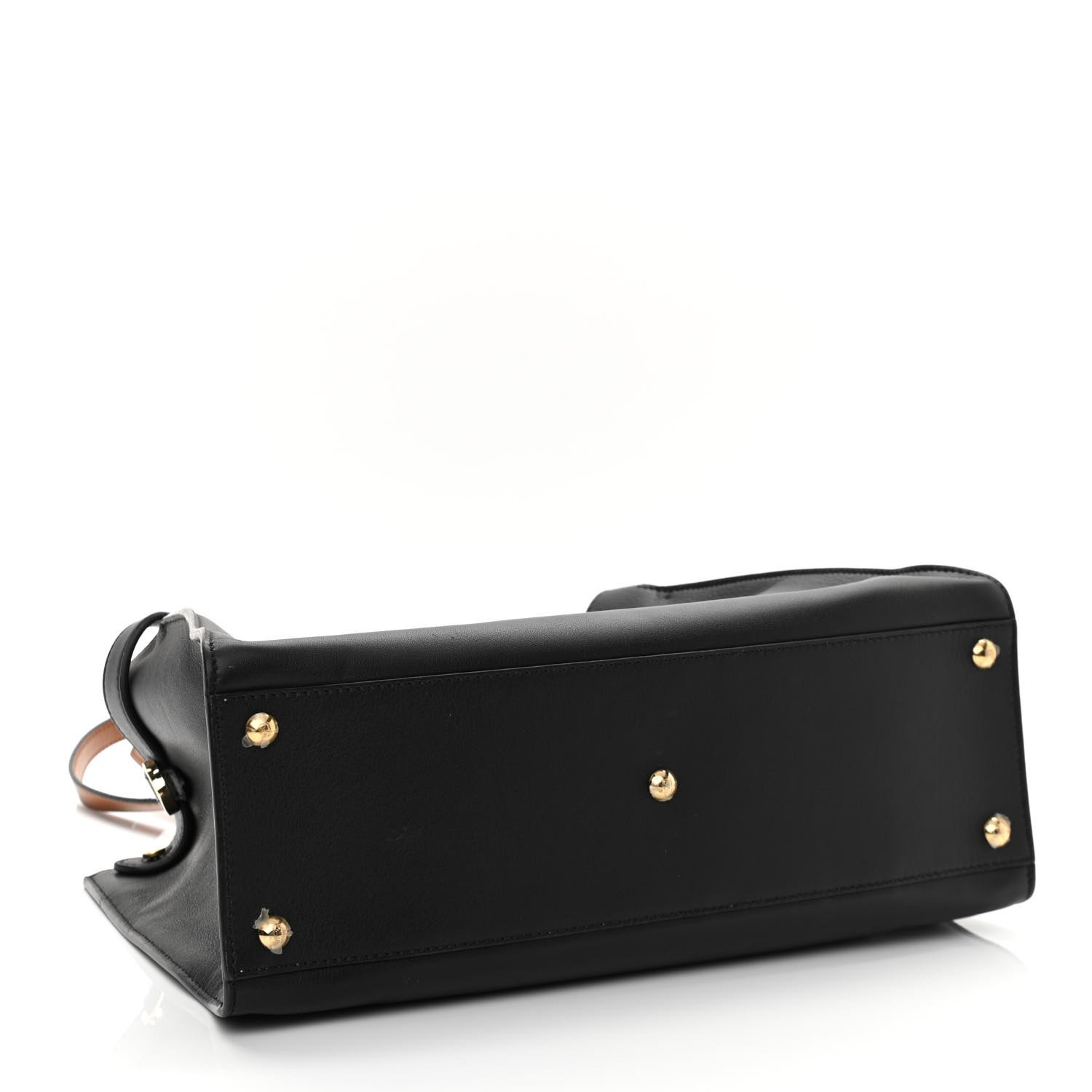Fendi Silk Calfskin Small Peekaboo X-Tote Black Brandy — view 3