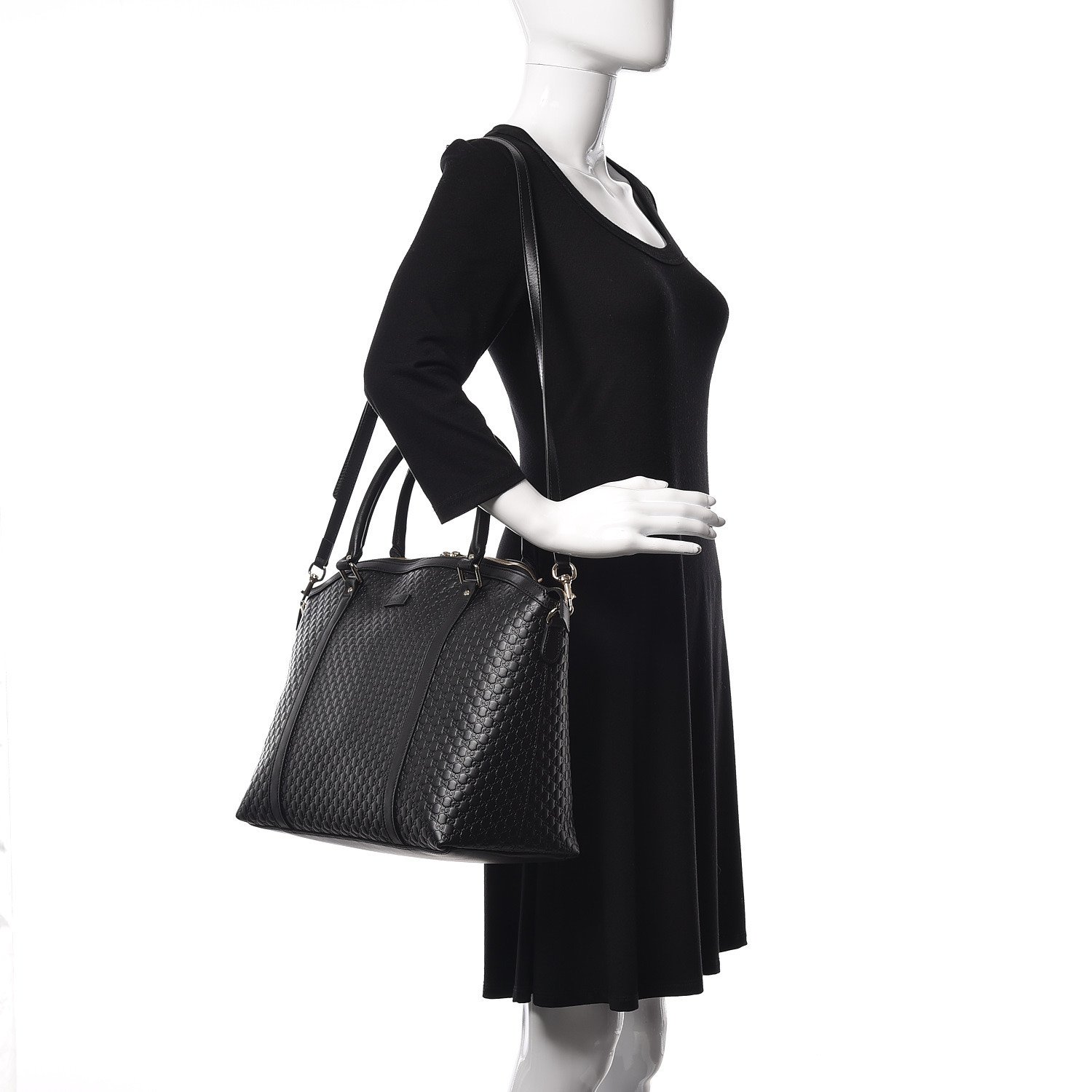 Gucci Soft Microguccissima Dome Satchel Black — view 3