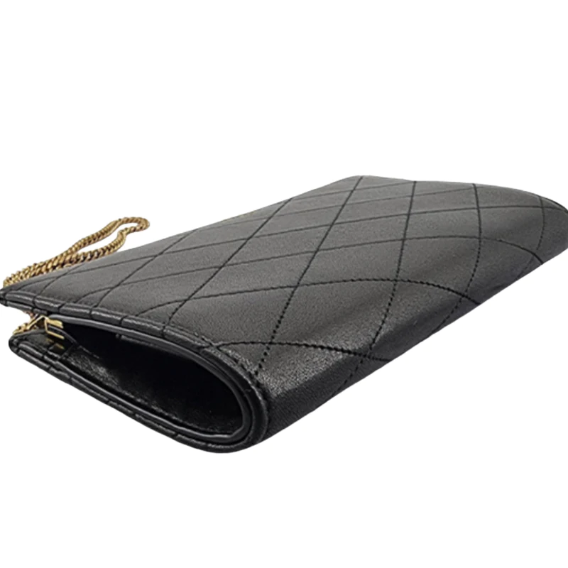 NEW Saint Laurent Black Logo Print Leather Crossbody Bag — view 2