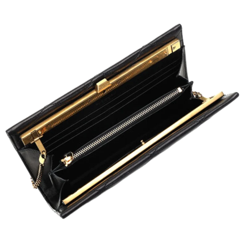 NEW Saint Laurent Black Logo Print Leather Crossbody Bag — view 3