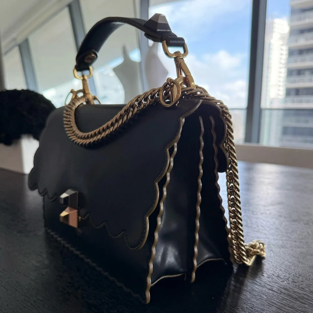 Fendi Kan I Shoulder Bag | Vitello Liberty Leather Crossbody — view 3