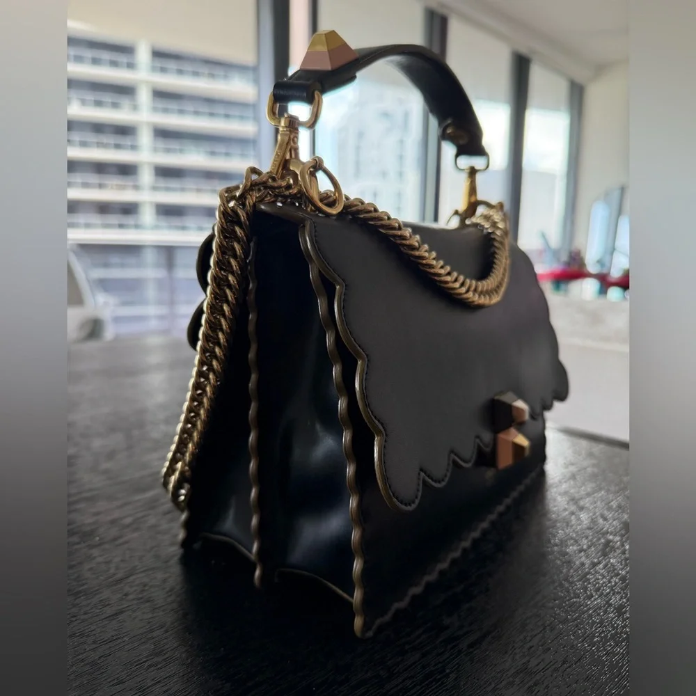 Fendi Kan I Shoulder Bag | Vitello Liberty Leather Crossbody — view 4
