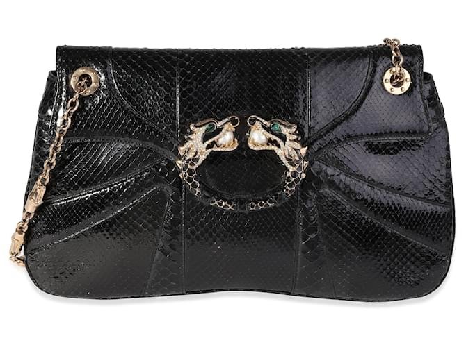 Gucci Limited Edition Tom Ford Black Python Jeweled Dragon Flap Bag — view 2