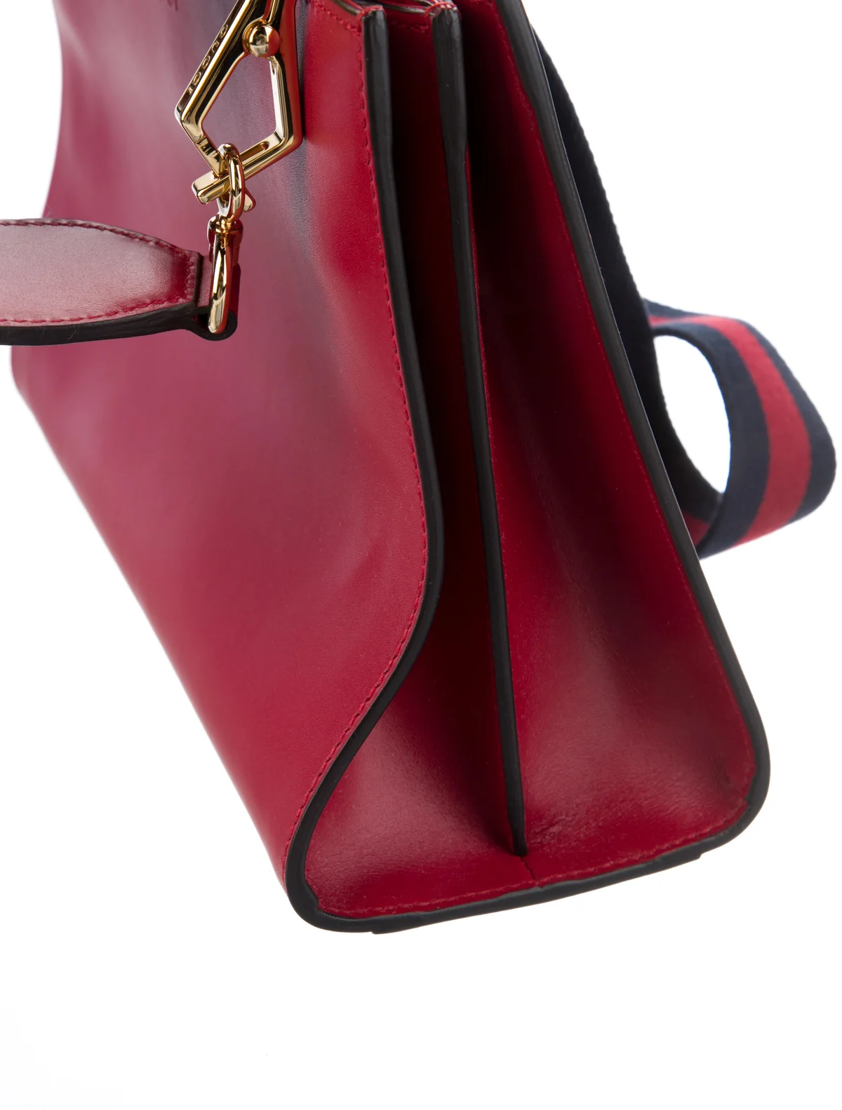 Gucci Nymphaea Top Handle | Red Leather Bamboo Lady Bag — view 5