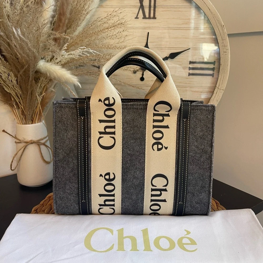 Report Felt Large Woody Ribbon Tote Cashmere Grey