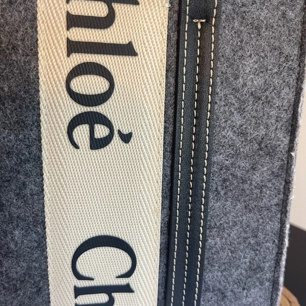 Report Felt Large Woody Ribbon Tote Cashmere Grey — view 2