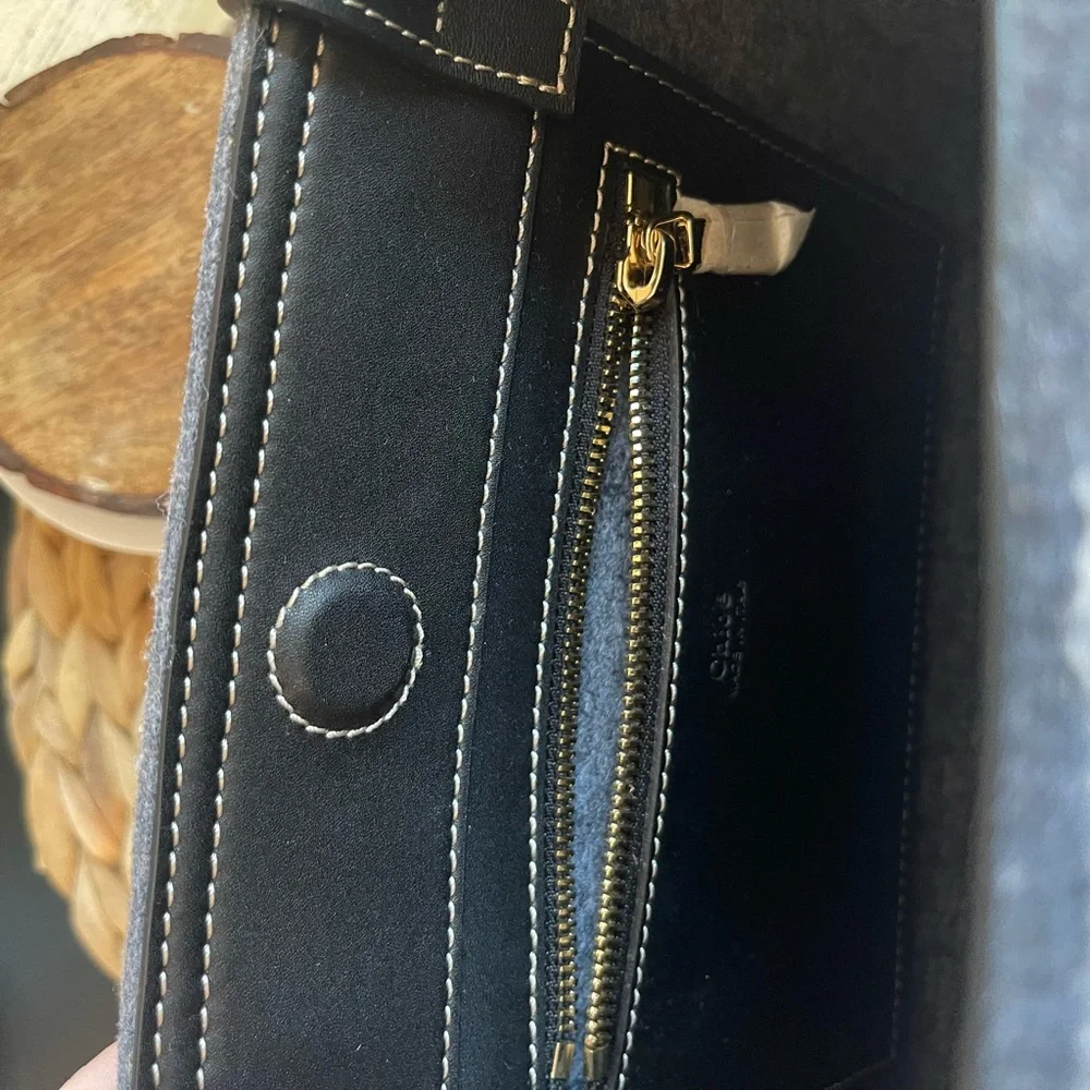 Report Felt Large Woody Ribbon Tote Cashmere Grey — view 5