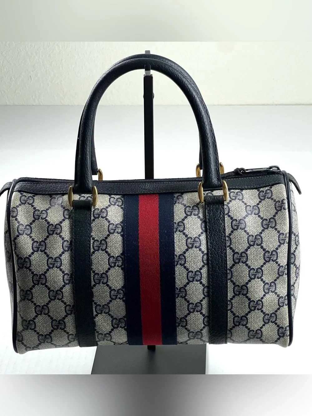 Authentic Vintage Gucci Accessory Collection GG Supreme Vintage Boston Bag — view 3