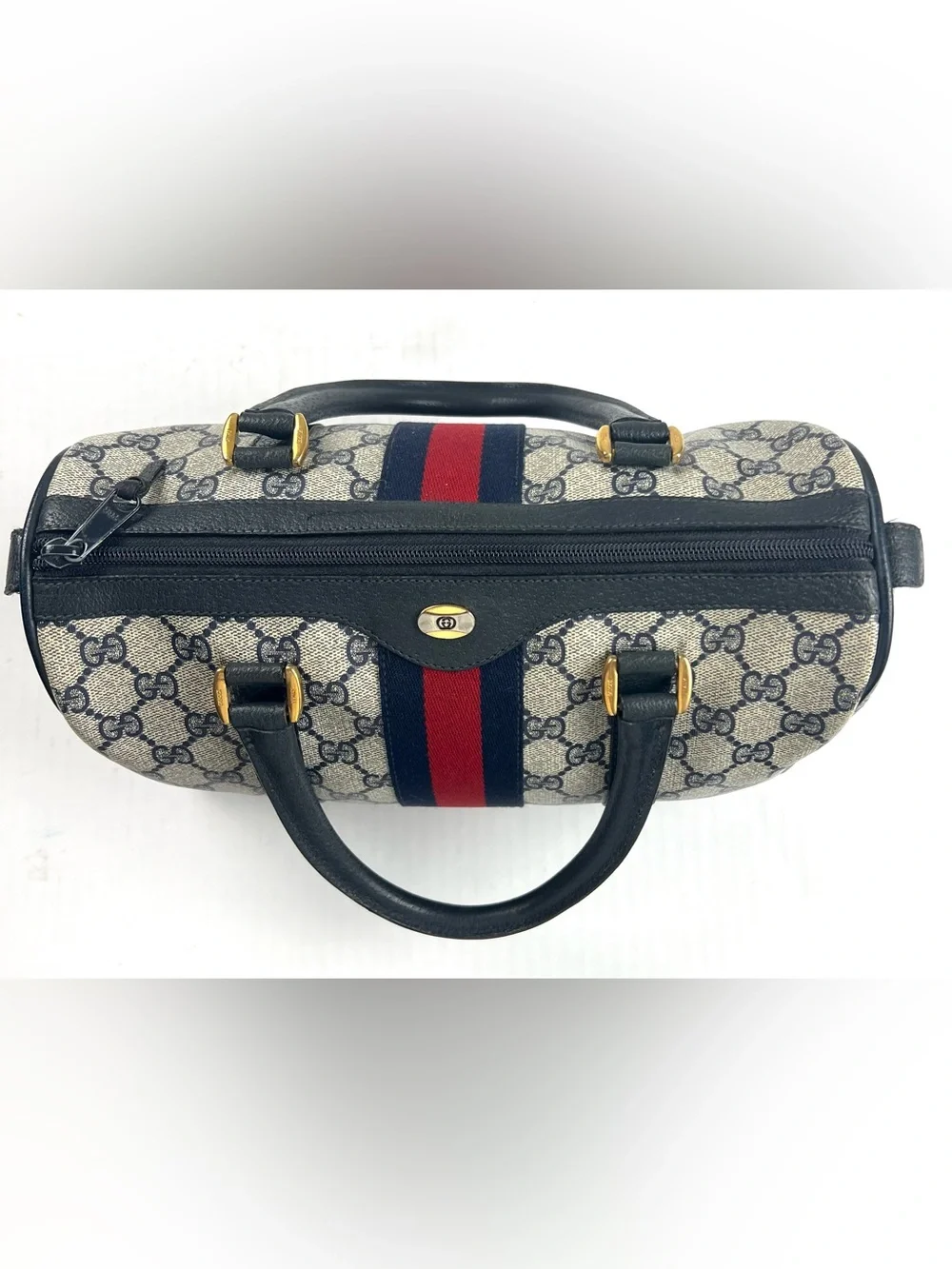 Authentic Vintage Gucci Accessory Collection GG Supreme Vintage Boston Bag — view 4