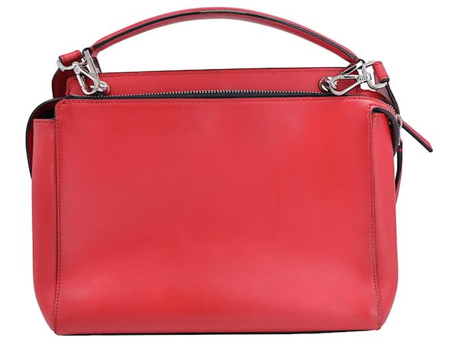 Fendi Dotcom Satchel Bag in Red Leather — view 5