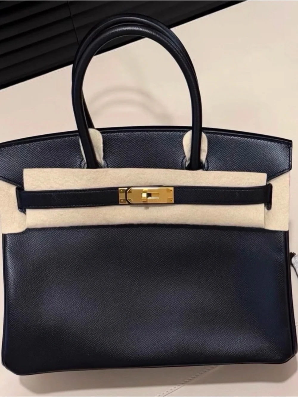 Hermes Black Birkin 30 Epsom leather bag
