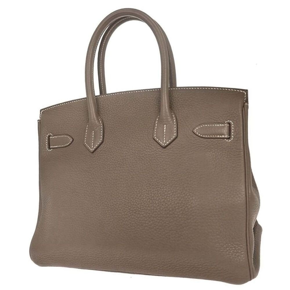 Hermes Birkin Etoupe Taurillon Clémence With Palladium Hardware Gray Calfskin — view 2