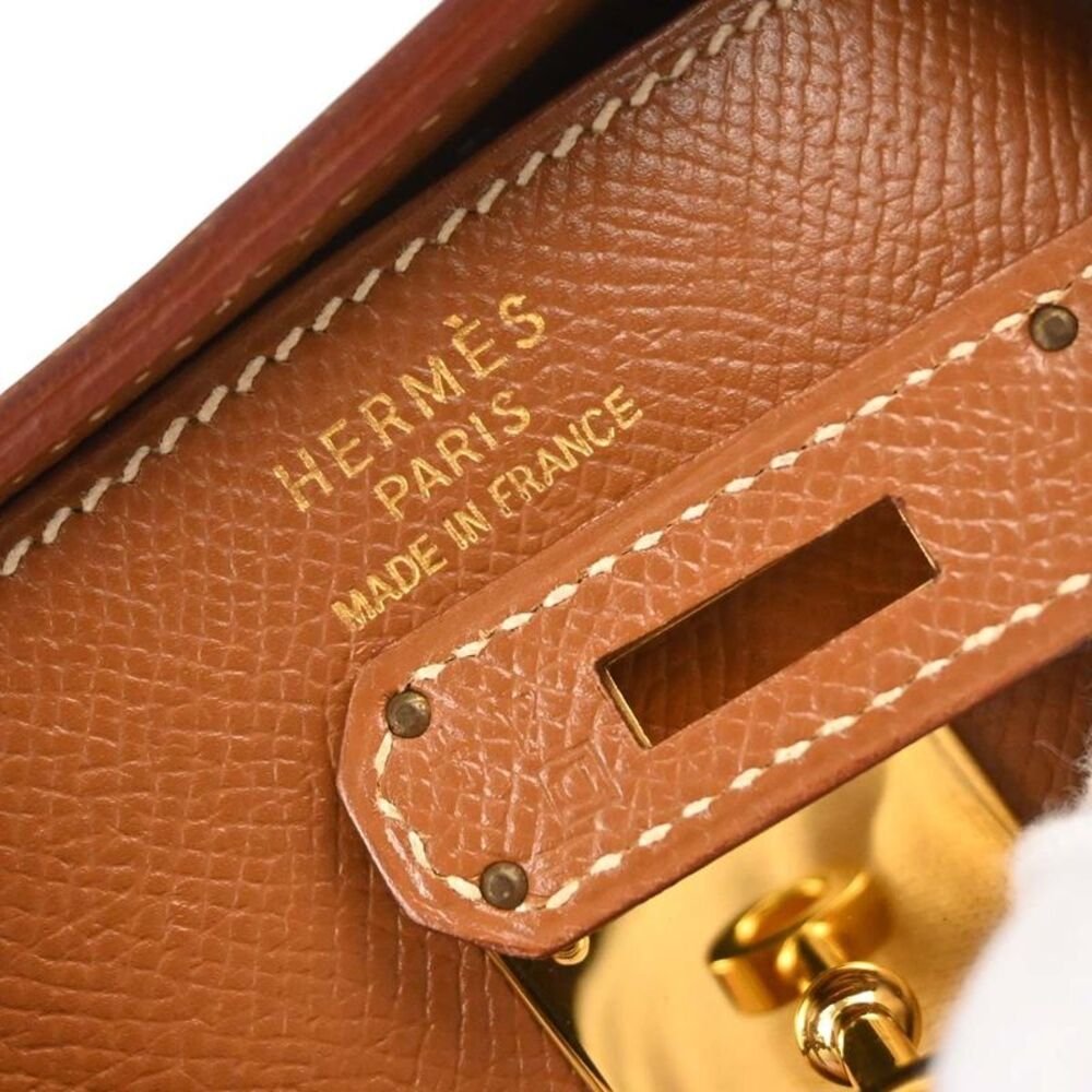 Hermes Birkin Gold Courchevel With Gold Hardware Gold Leather Handbag — view 4