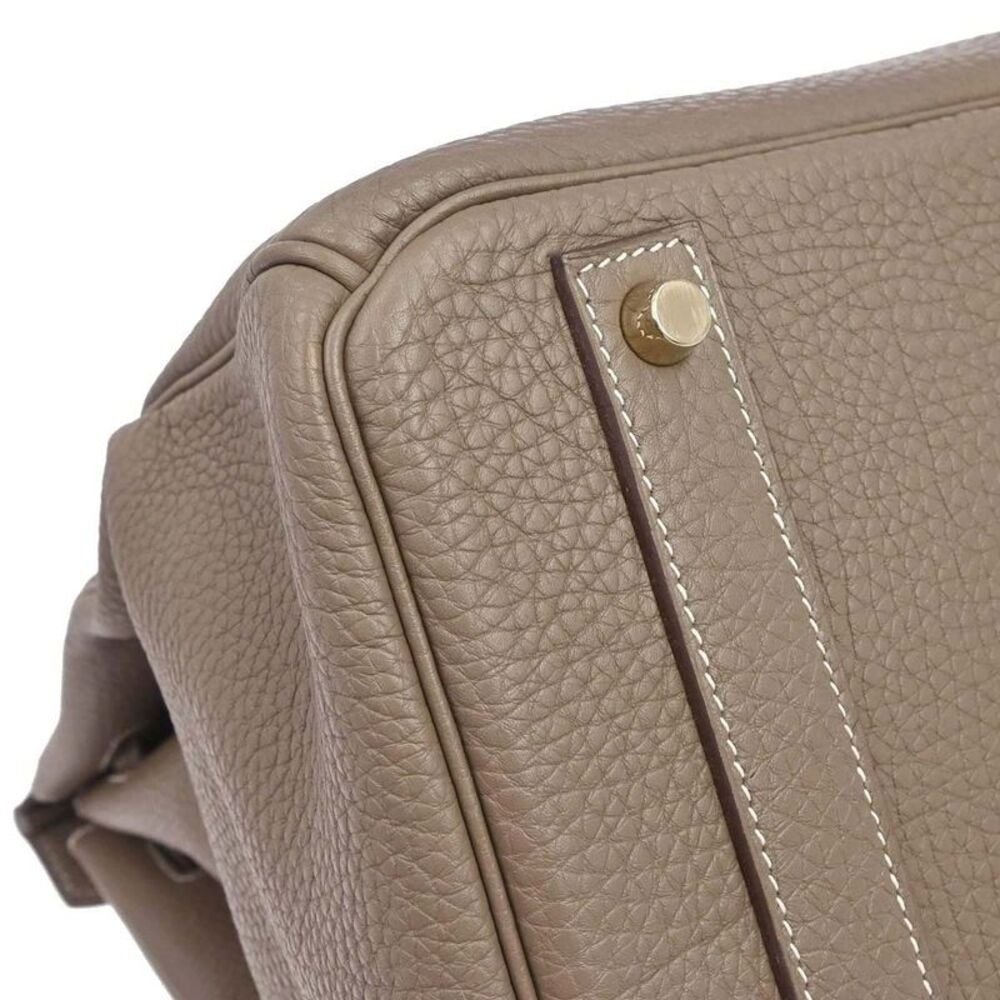 Hermes Birkin Etoupe Togo With Gold Hardware Gray Calfskin Handbag — view 3