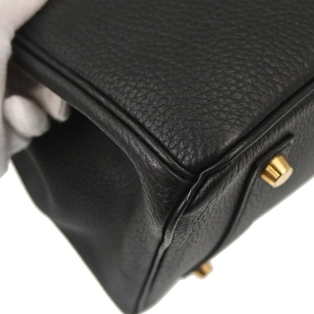 Hermes Birkin Black Togo With Gold Hardware Black Calfskin Handbag — view 4