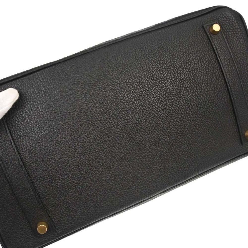 Hermes Birkin Black Togo With Gold Hardware Black Calfskin Handbag — view 5