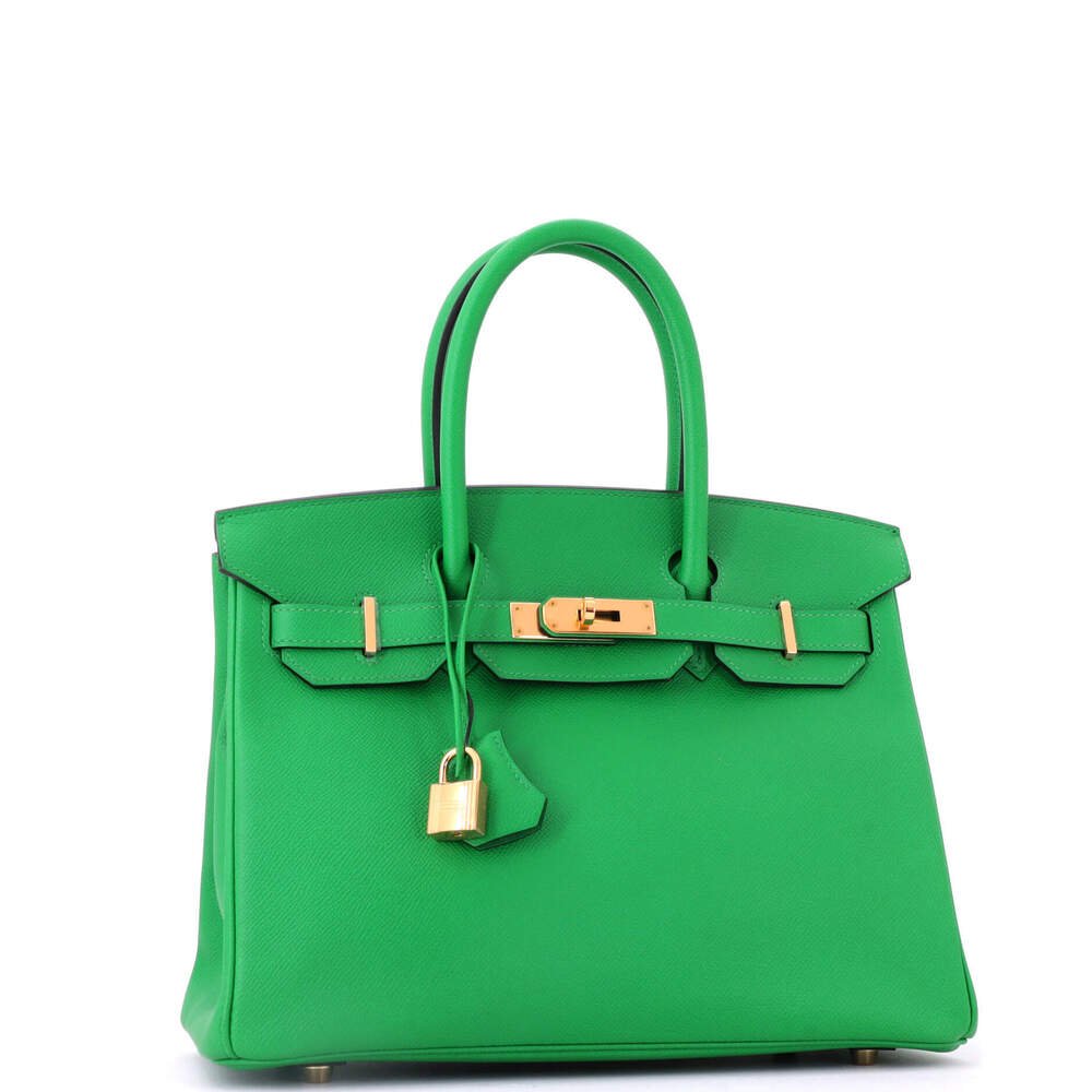 Hermes Birkin 30 Green Epsom with Gold Hardware — view 2