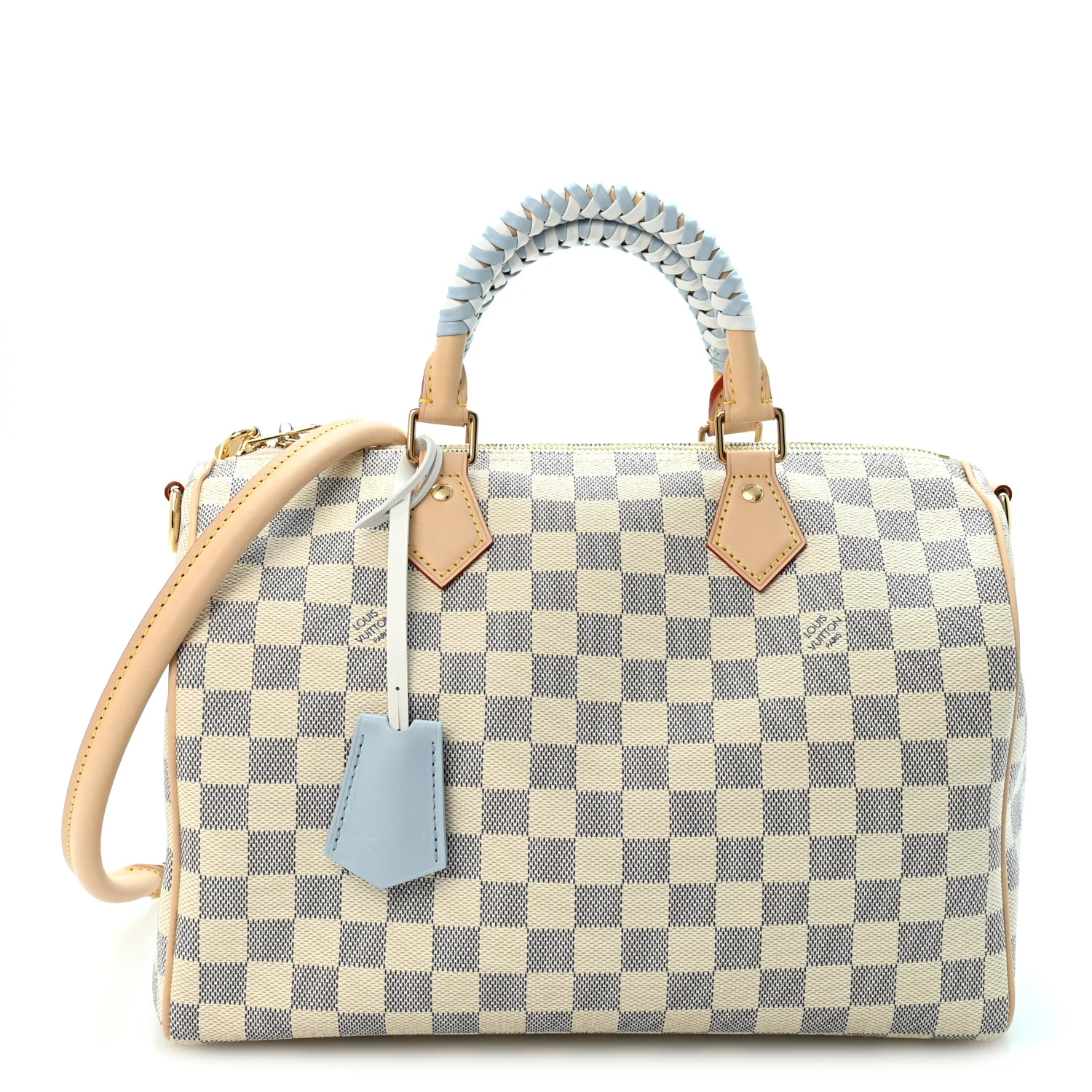 Louis Vuitton Damier Azur Braided Speedy Soft 30 Bleu Olympe