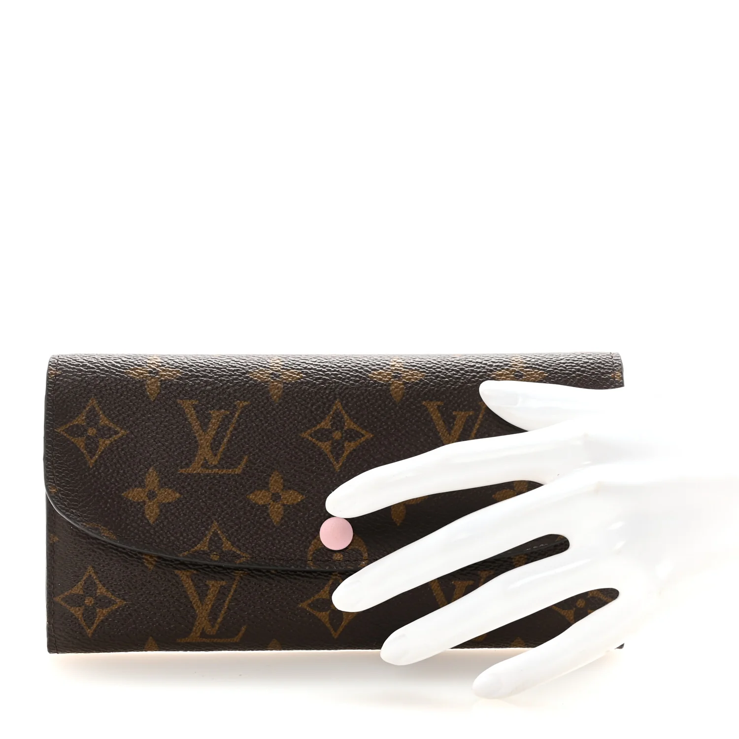 Louis Vuitton Monogram Emilie Wallet Rose Ballerine — view 3