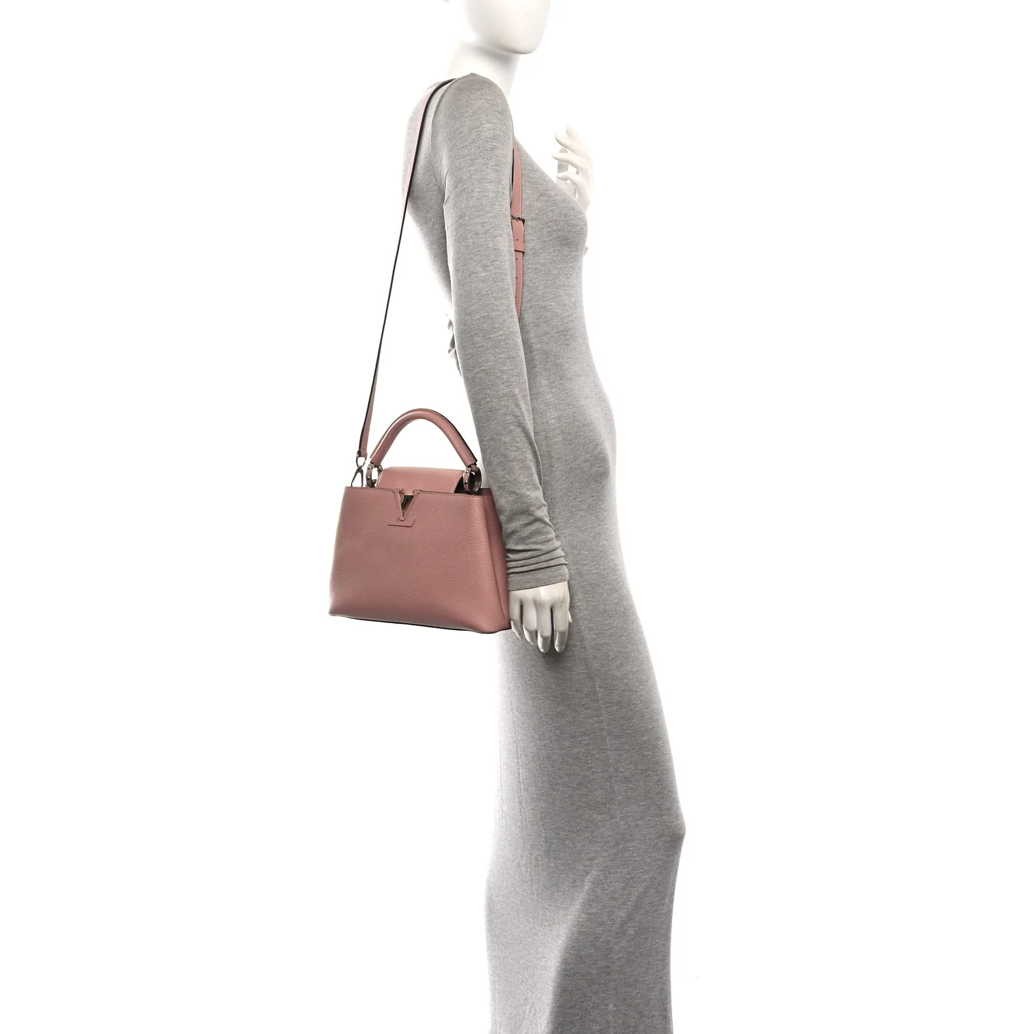 Louis Vuitton Taurillon Capucines BB Magnolia — view 2