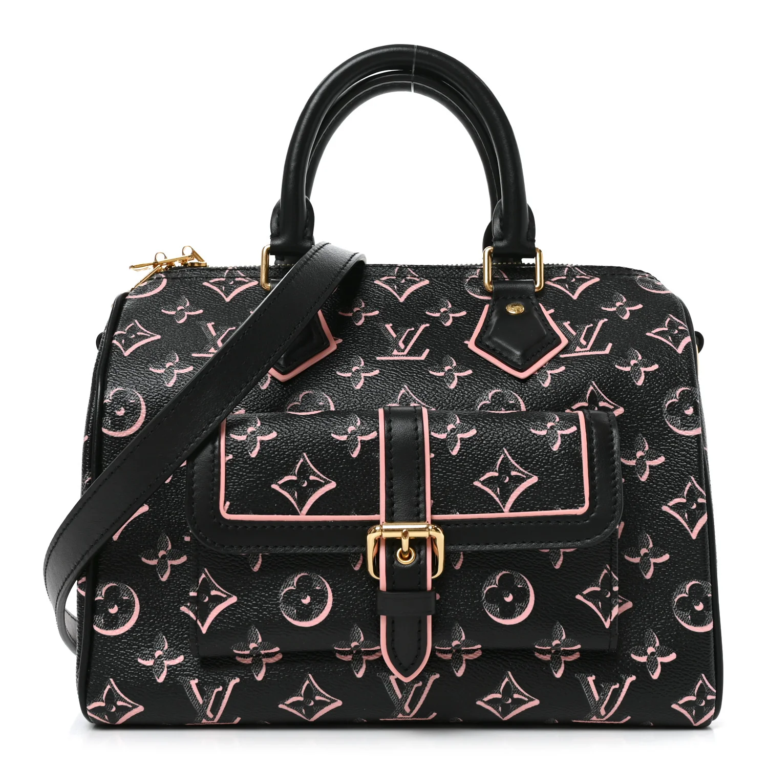 Louis Vuitton Monogram Fall for You Speedy Bandouliere 25 Black