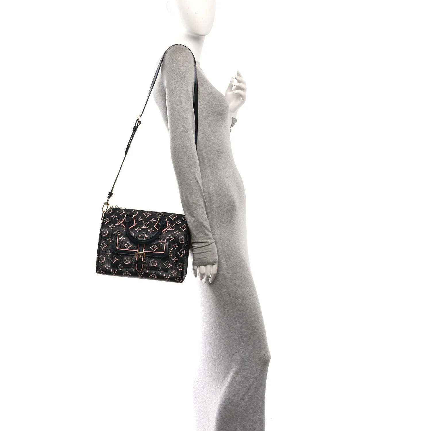 Louis Vuitton Monogram Fall for You Speedy Bandouliere 25 Black — view 2