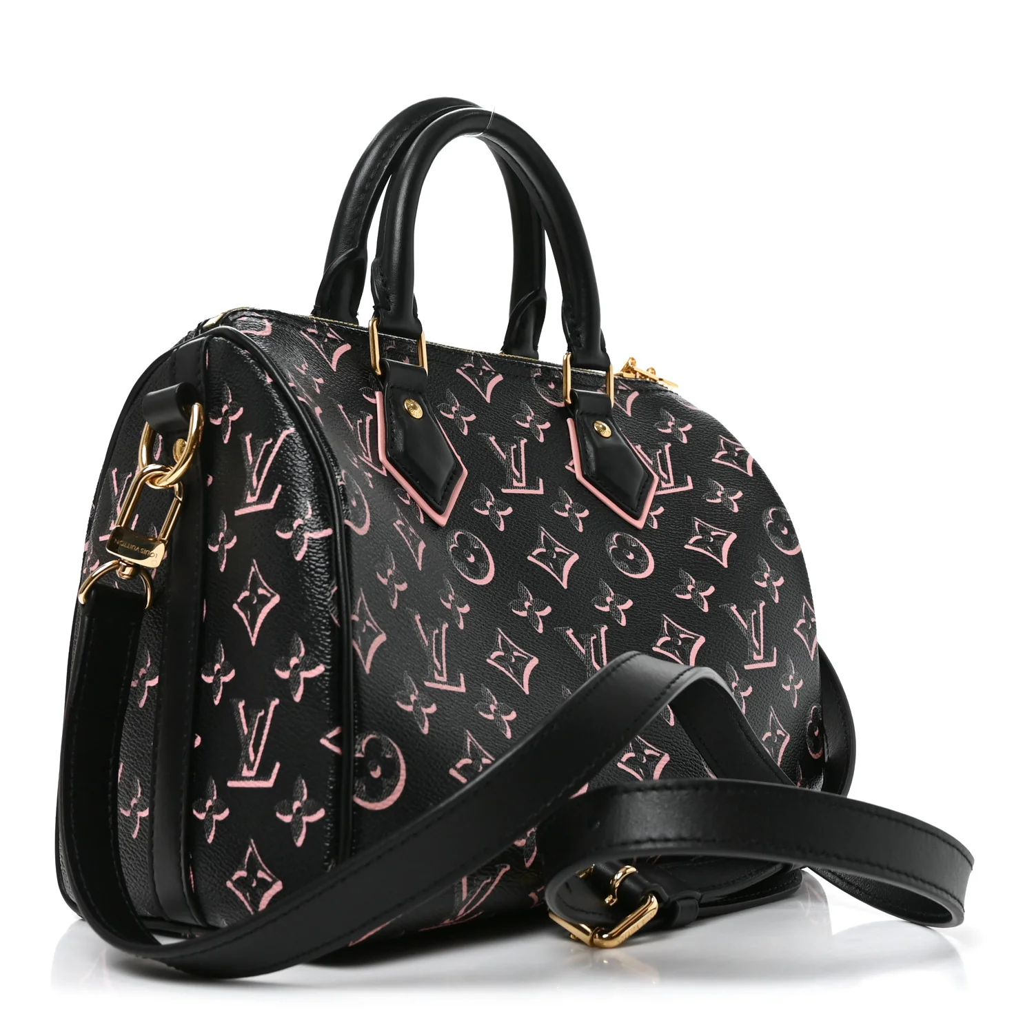 Louis Vuitton Monogram Fall for You Speedy Bandouliere 25 Black — view 3
