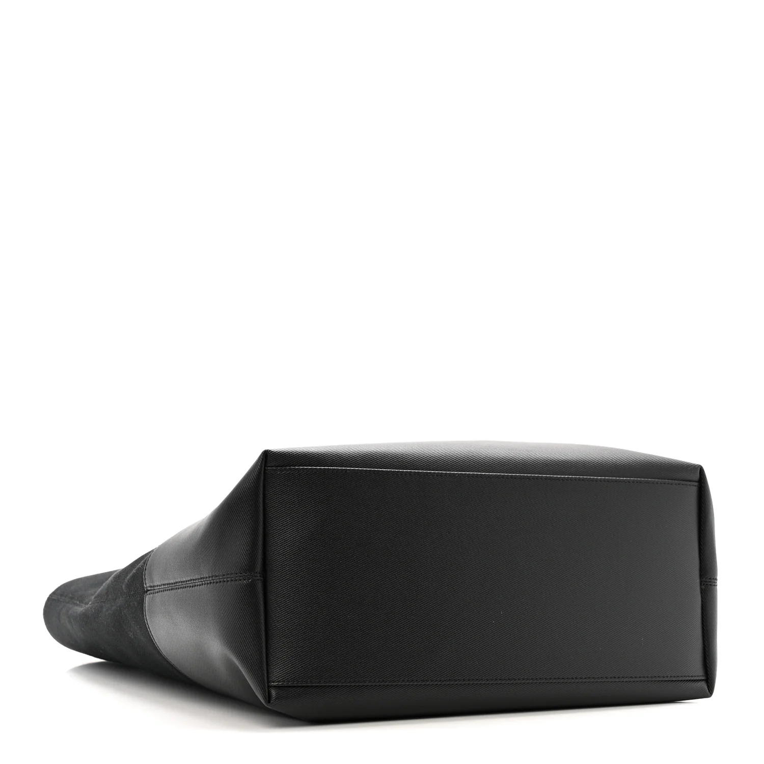 Alexander McQueen Canvas Calfskin T-Bar Shopping Bag Black — view 4