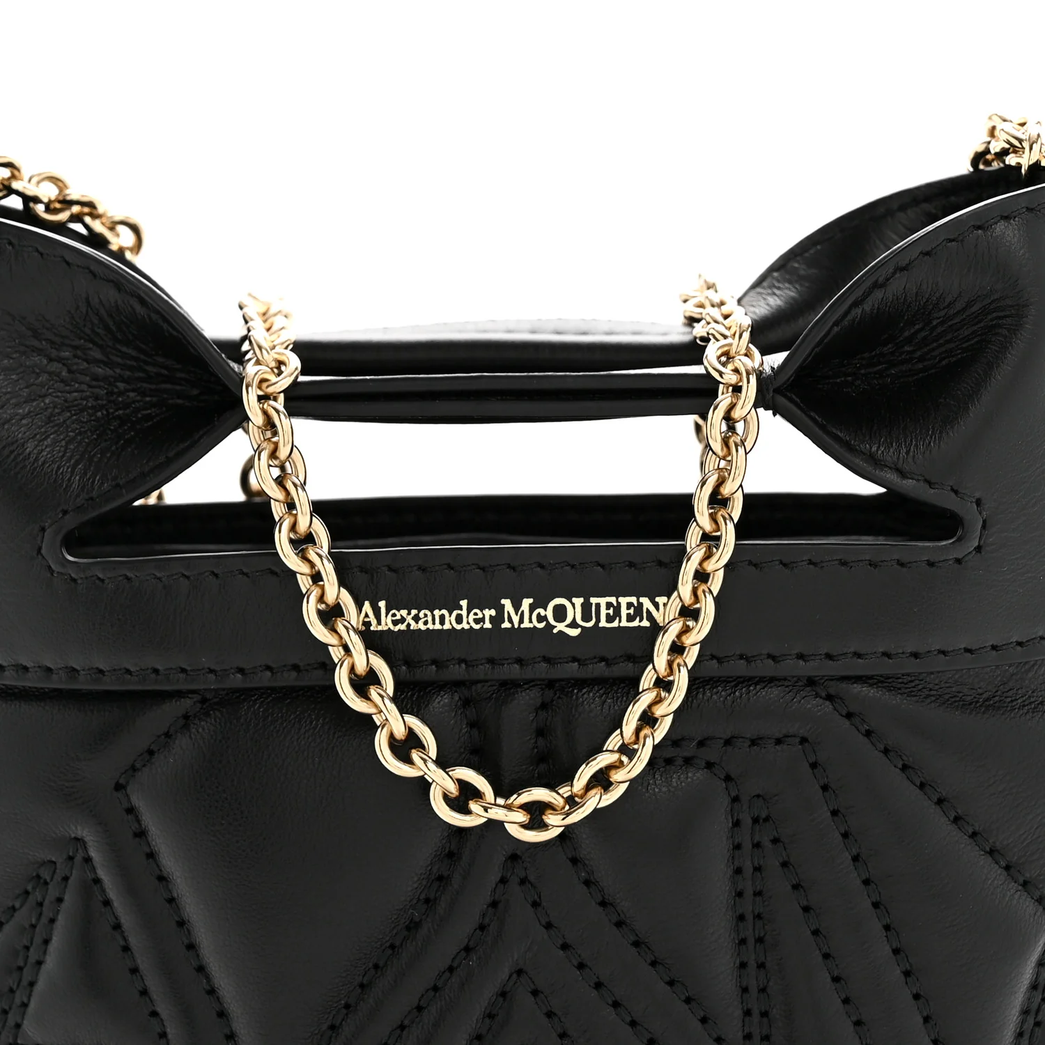 Alexander McQueen Calfskin Mini The Bow Bag Black — view 5