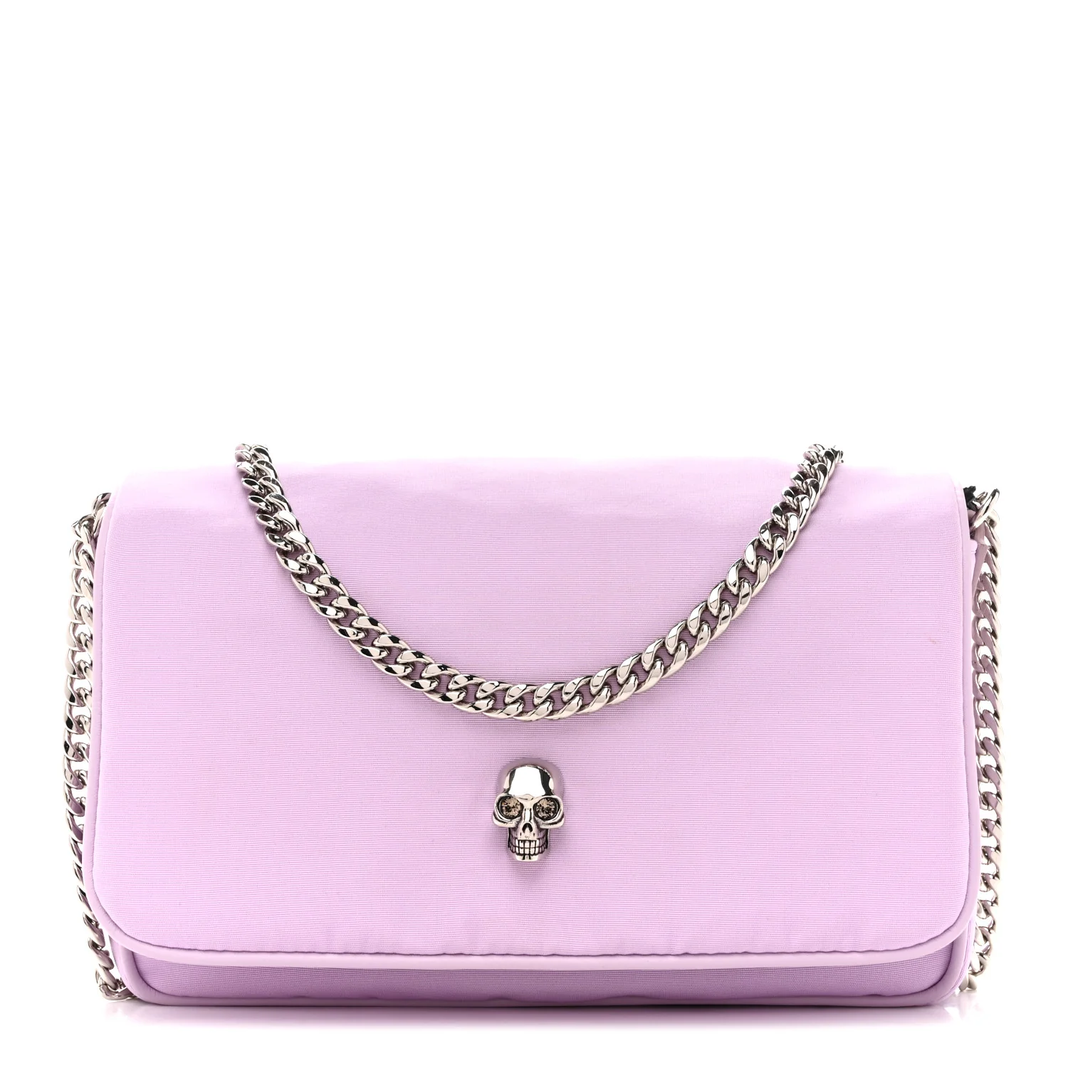 Alexander McQueen Nylon Skull Camera Crossbody Bag Lilac